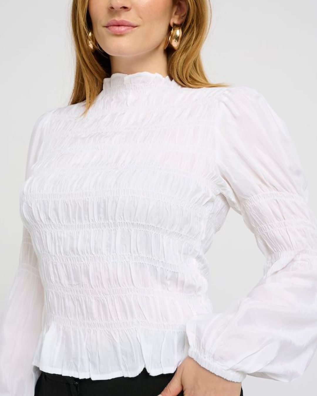 CREAM - HENVA BLOUSE - WHITE