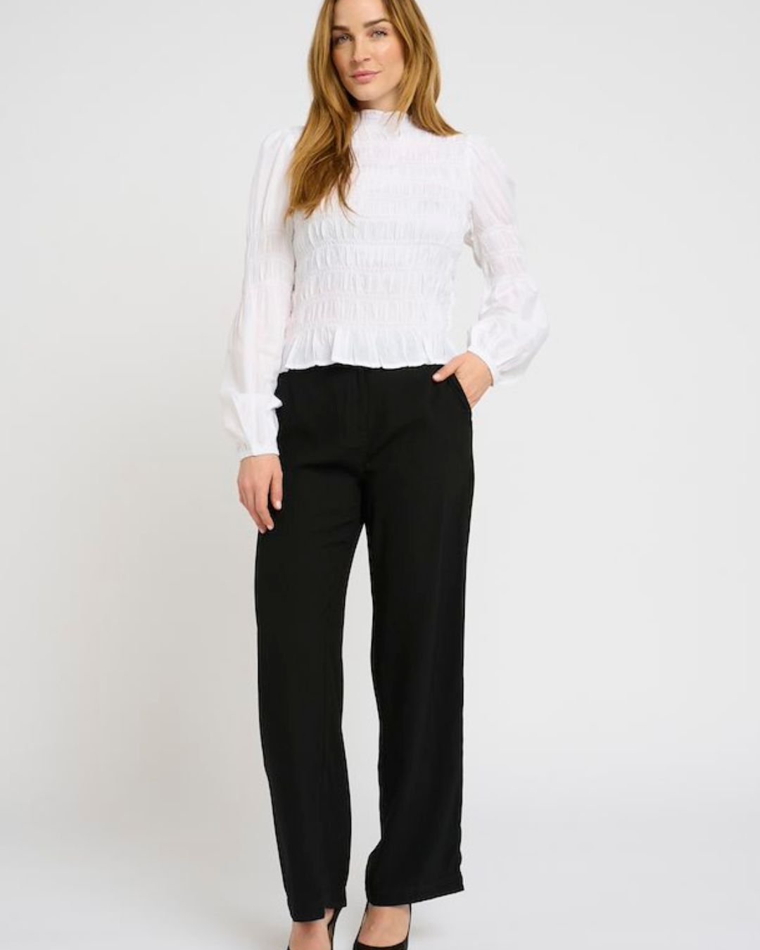 CREAM - HENVA BLOUSE - WHITE