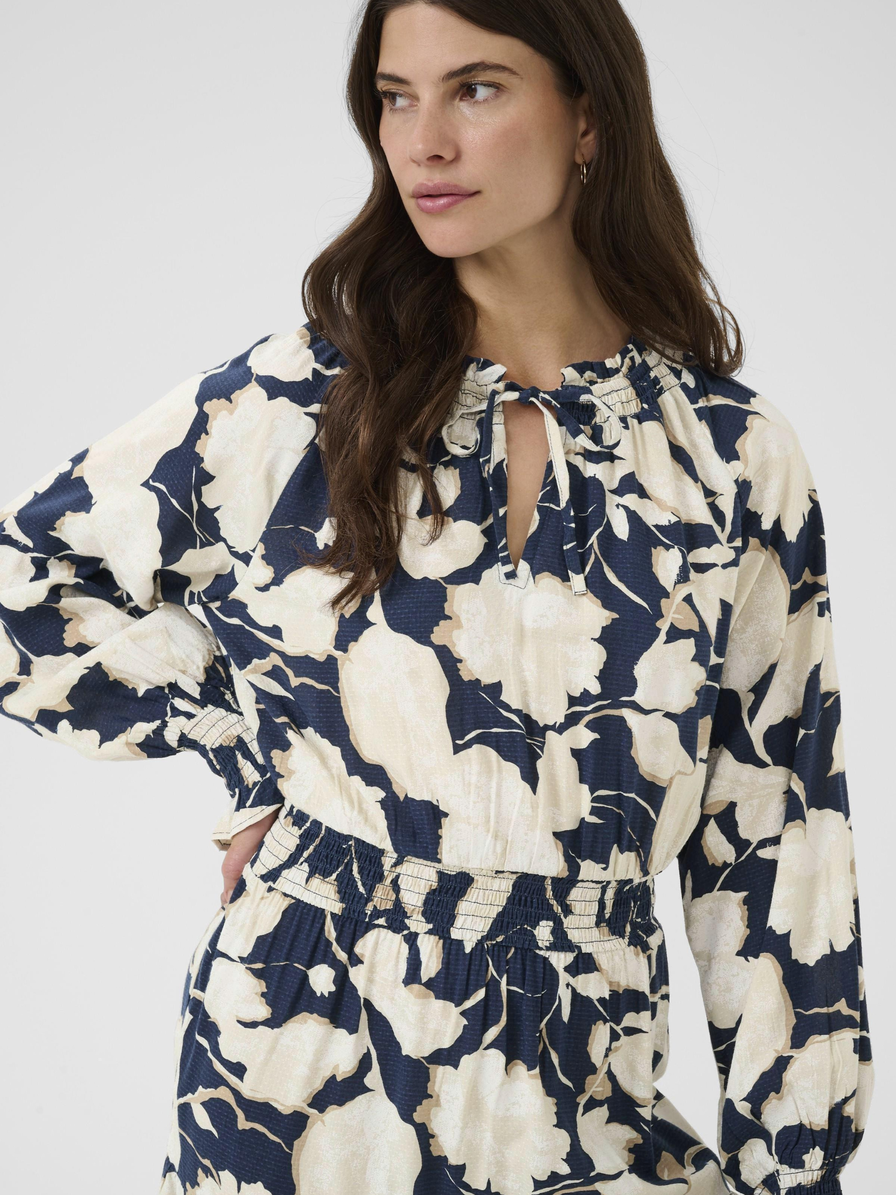 Cream Lucca Long Dress women’s midi dress with a feminine silhouette designed for everyday and occasion wear.