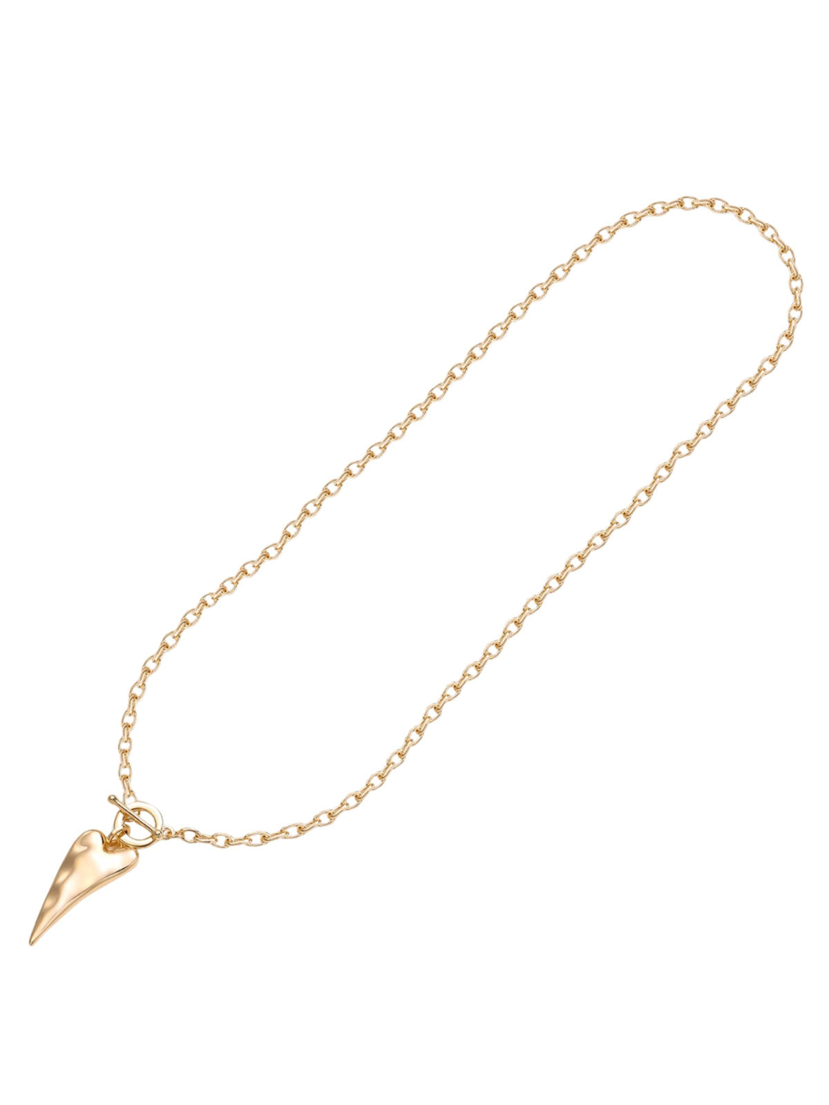 D&X DN2672K Heart Drop Pendant Long Necklace