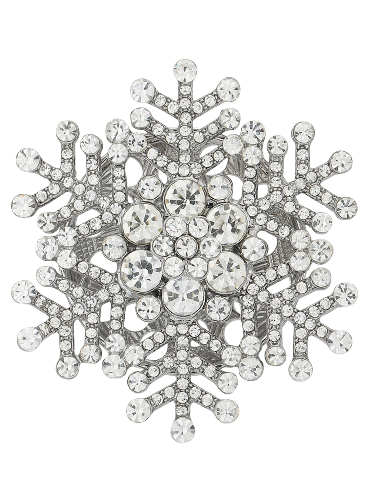 D&X DC0224R Crystal Snowfall Brooch