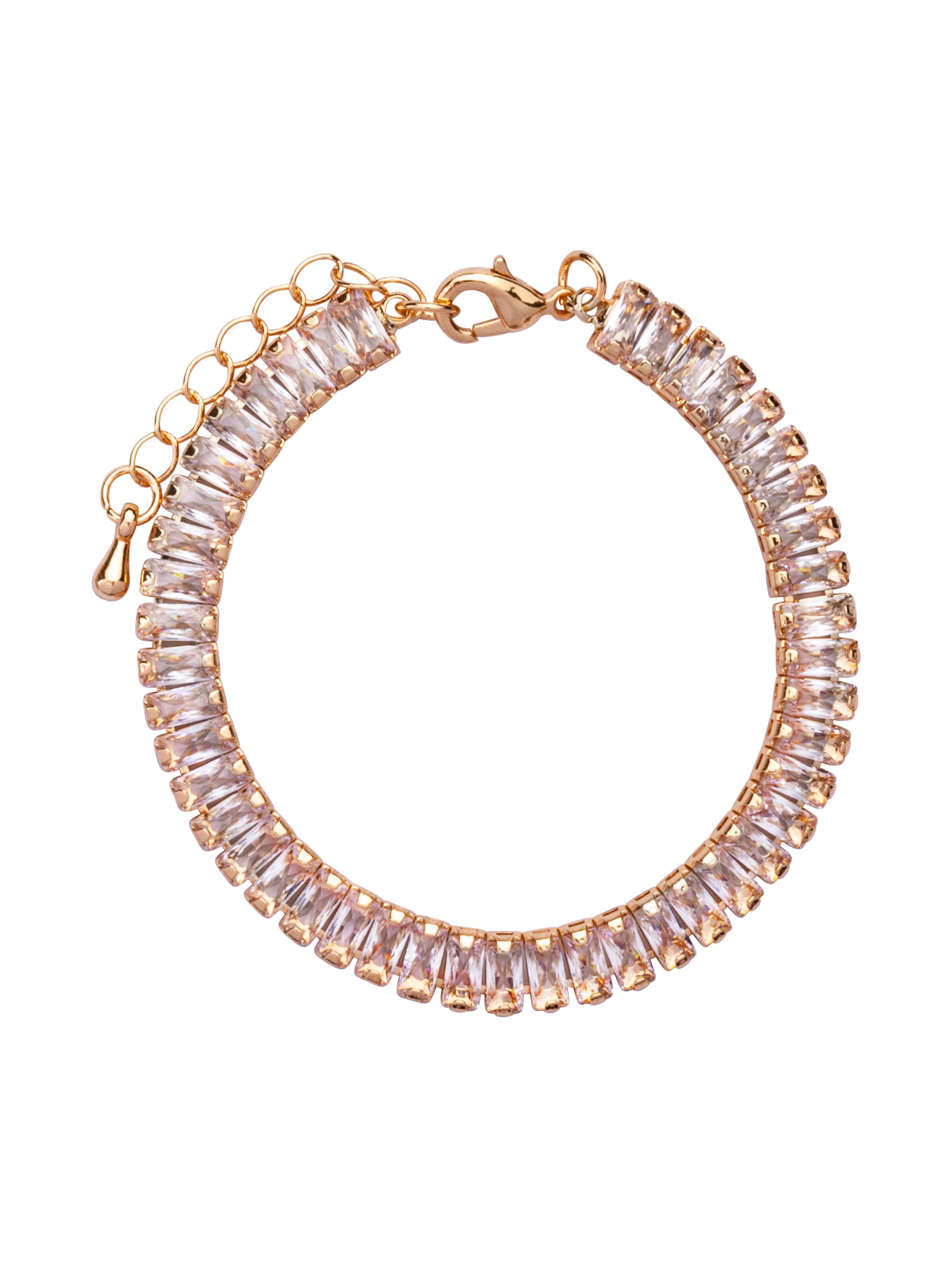 D&X DB2023K Gold Tone Crystal Design Bracelet – pavé crystal gold bracelet, elegant statement jewellery for women.