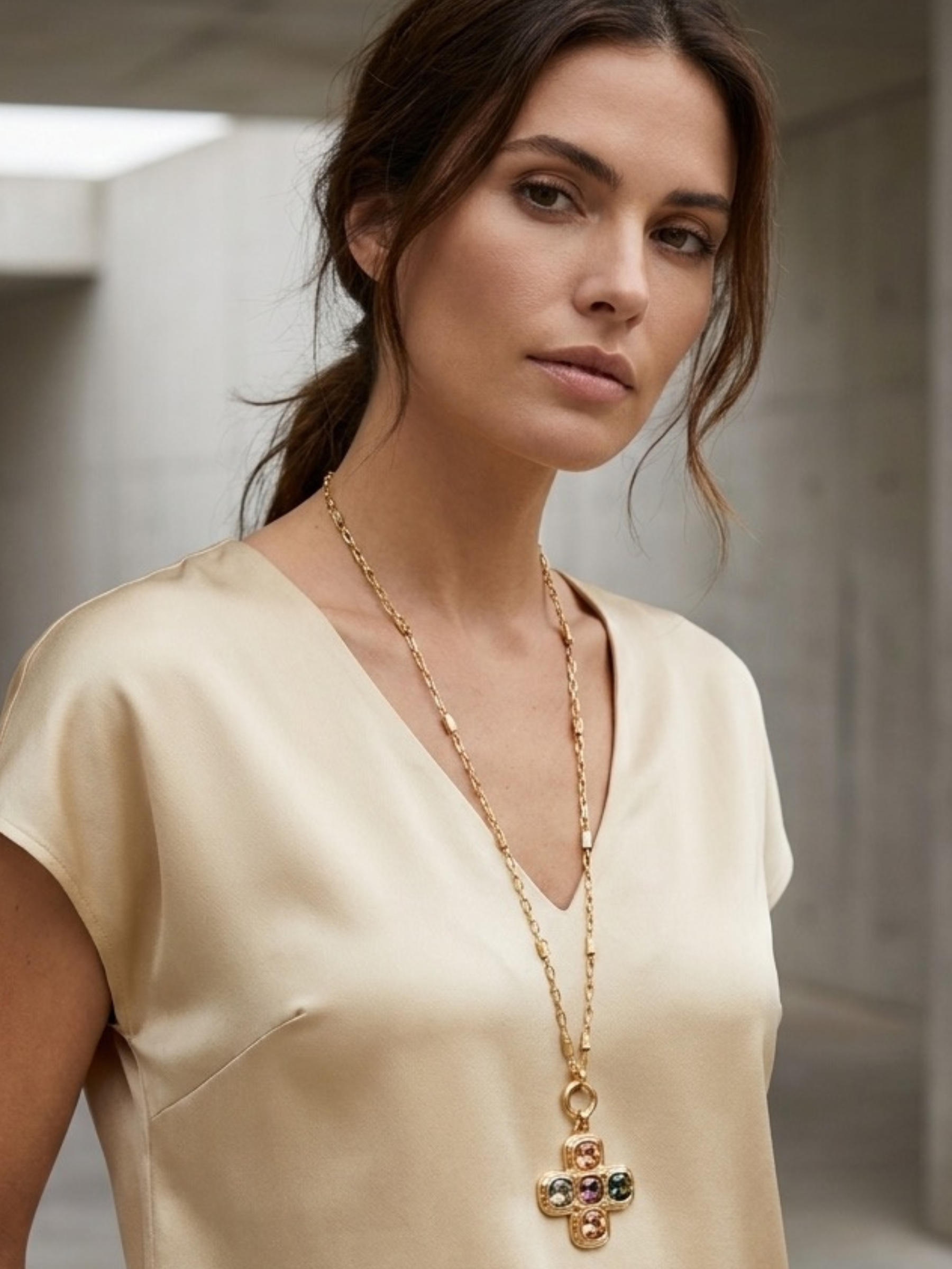 Envy 621 Square Cross Necklace