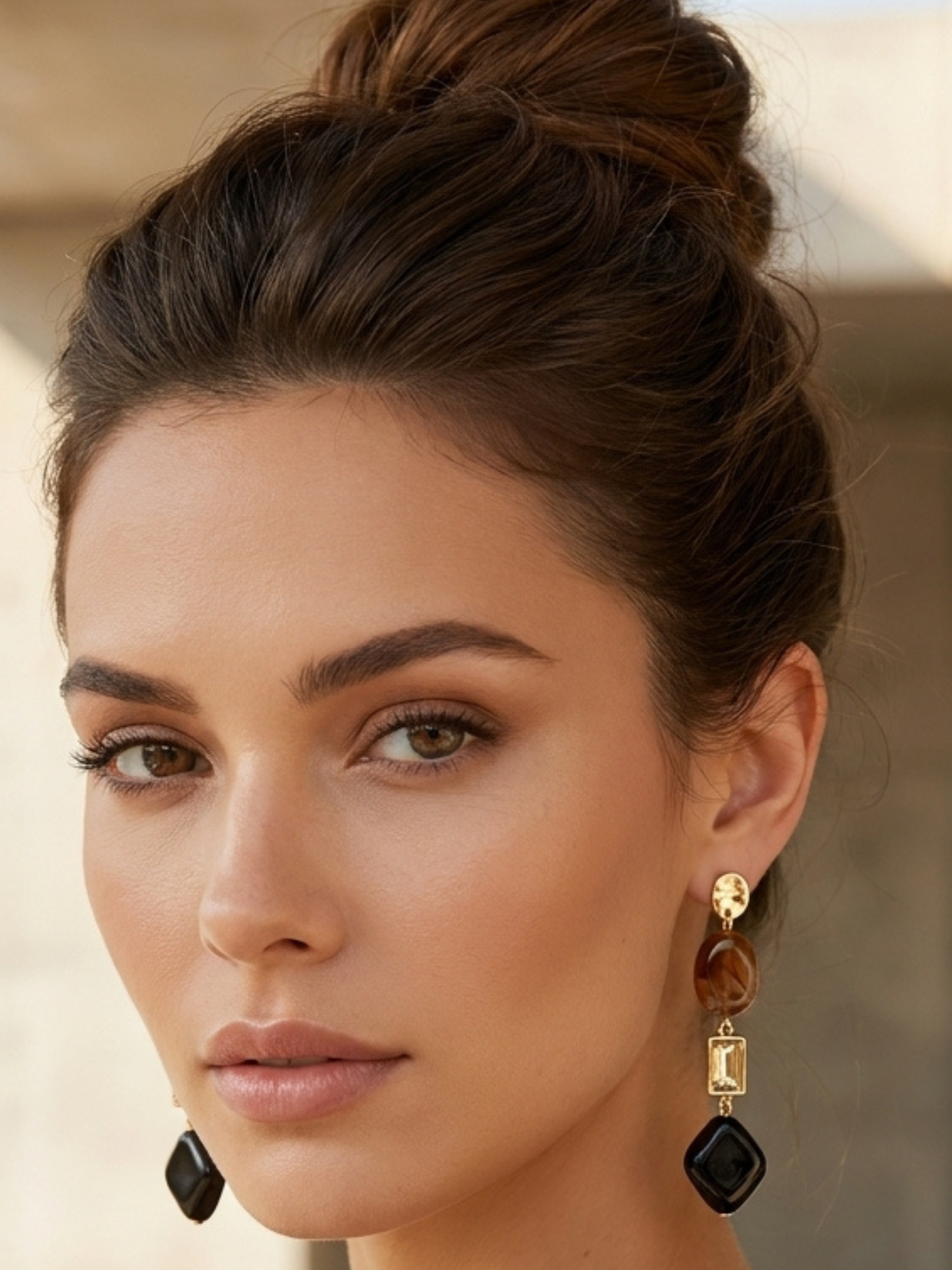 Envy 549 Crystal Effect Dropper Earrings with elongated drop design, crystal-effect detail and multi-bead accents.