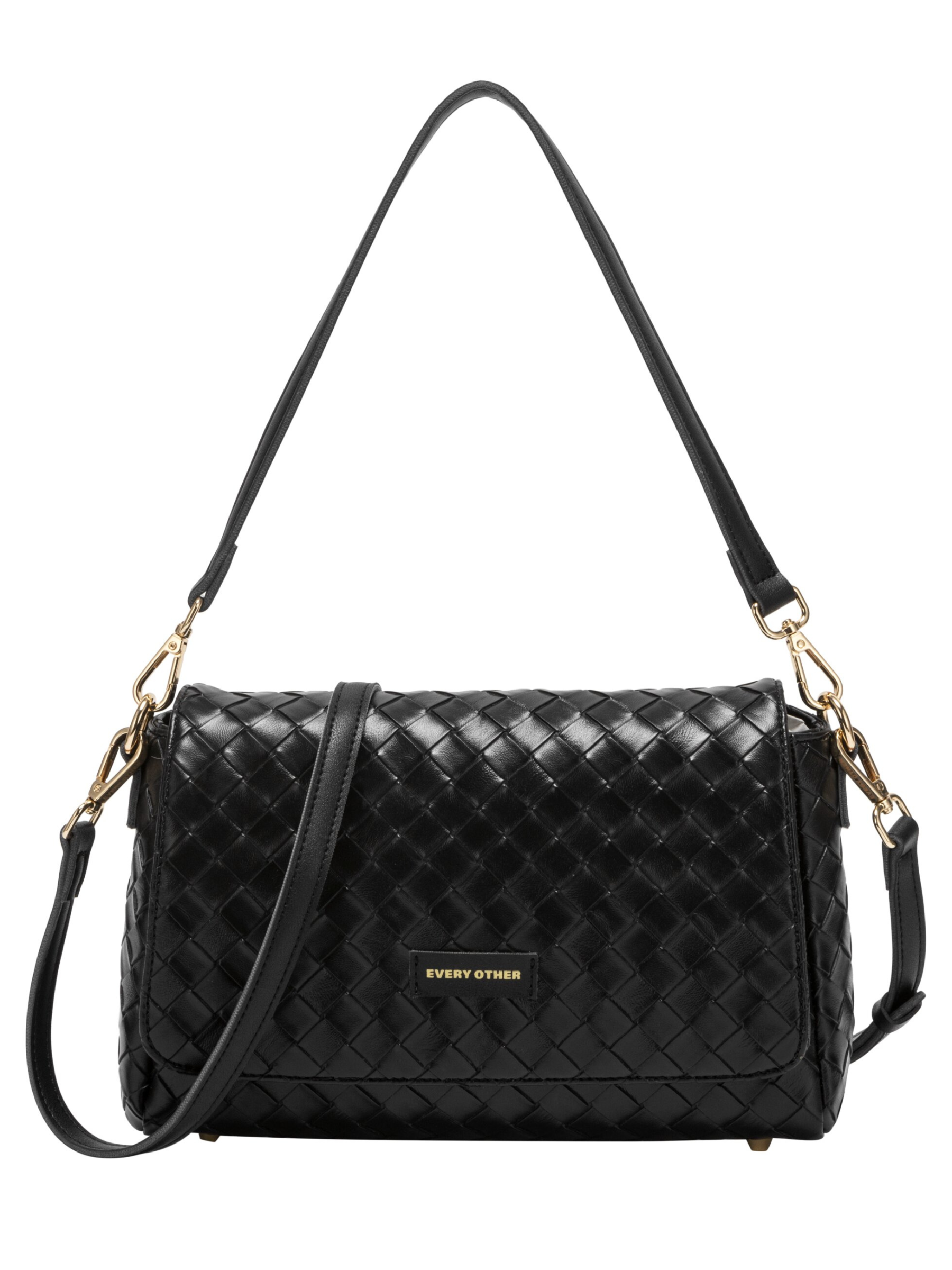 Every Other 12176 Flap Over Bag with woven-effect finish, flap front and detachable shoulder and crossbody straps