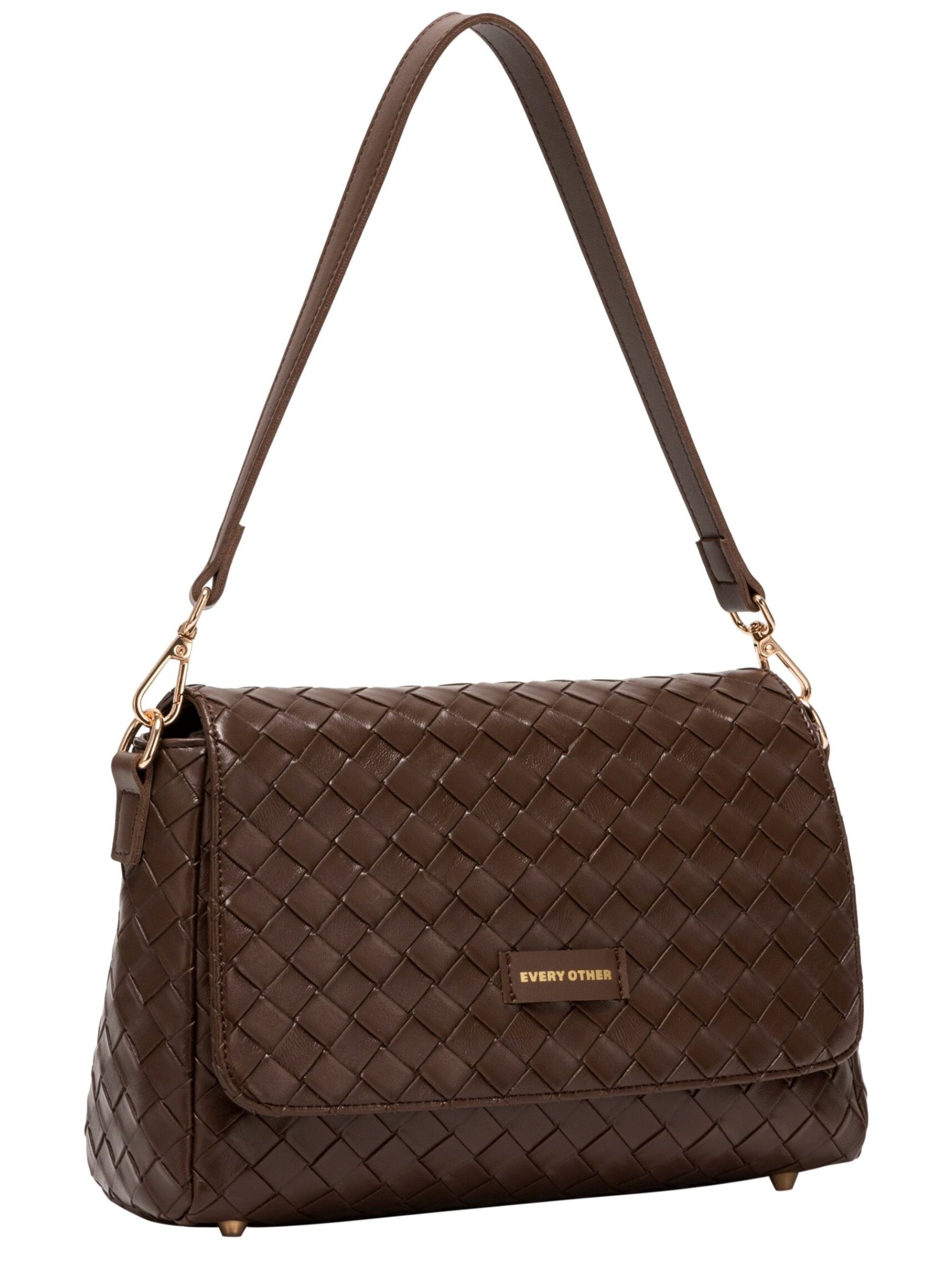 Every Other 12176 Flap Over Bag with woven-effect finish, flap front and detachable shoulder and crossbody straps