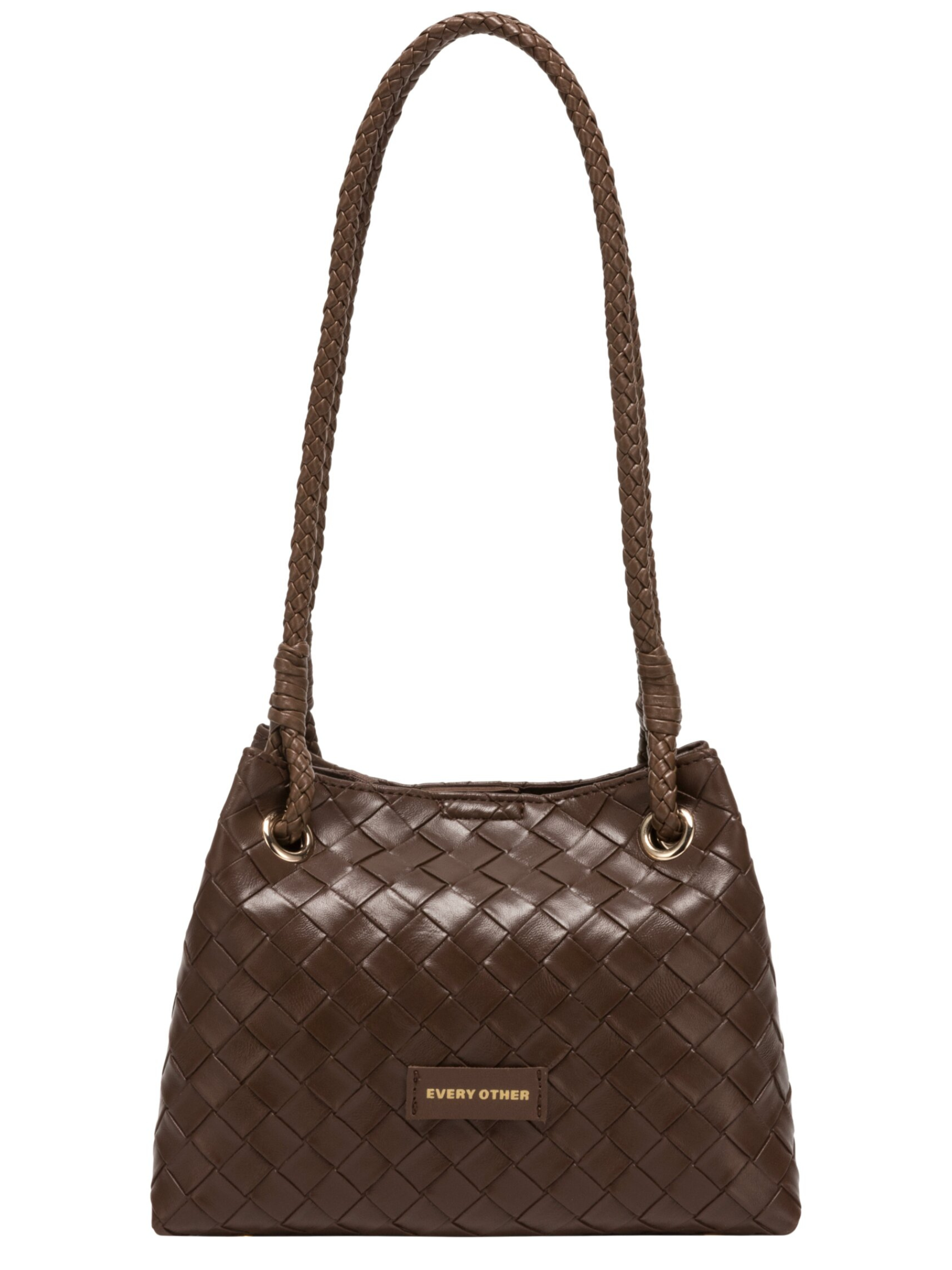 Every Other 12178 A Line Bag with woven-effect finish, braided shoulder strap and gold-tone ring hardware
