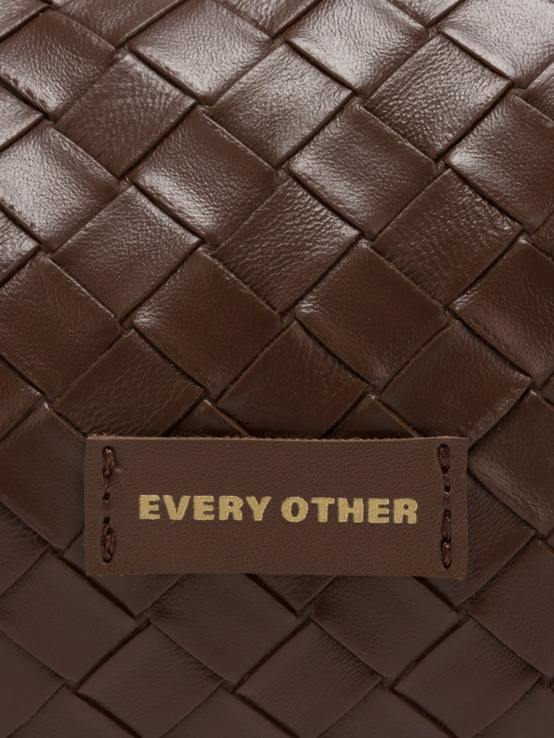 Every Other 12178 A Line Bag with woven-effect finish, braided shoulder strap and gold-tone ring hardware