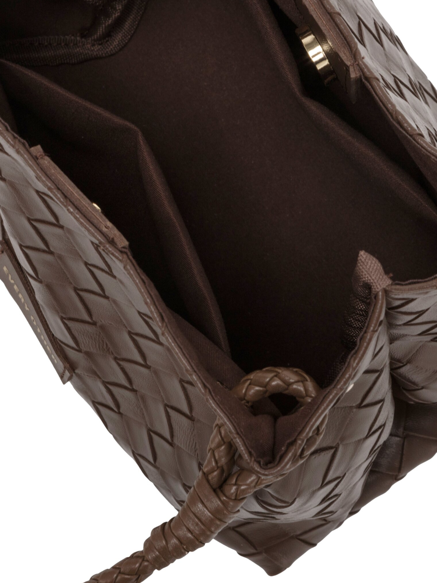 Every Other 12178 A Line Bag with woven-effect finish, braided shoulder strap and gold-tone ring hardware