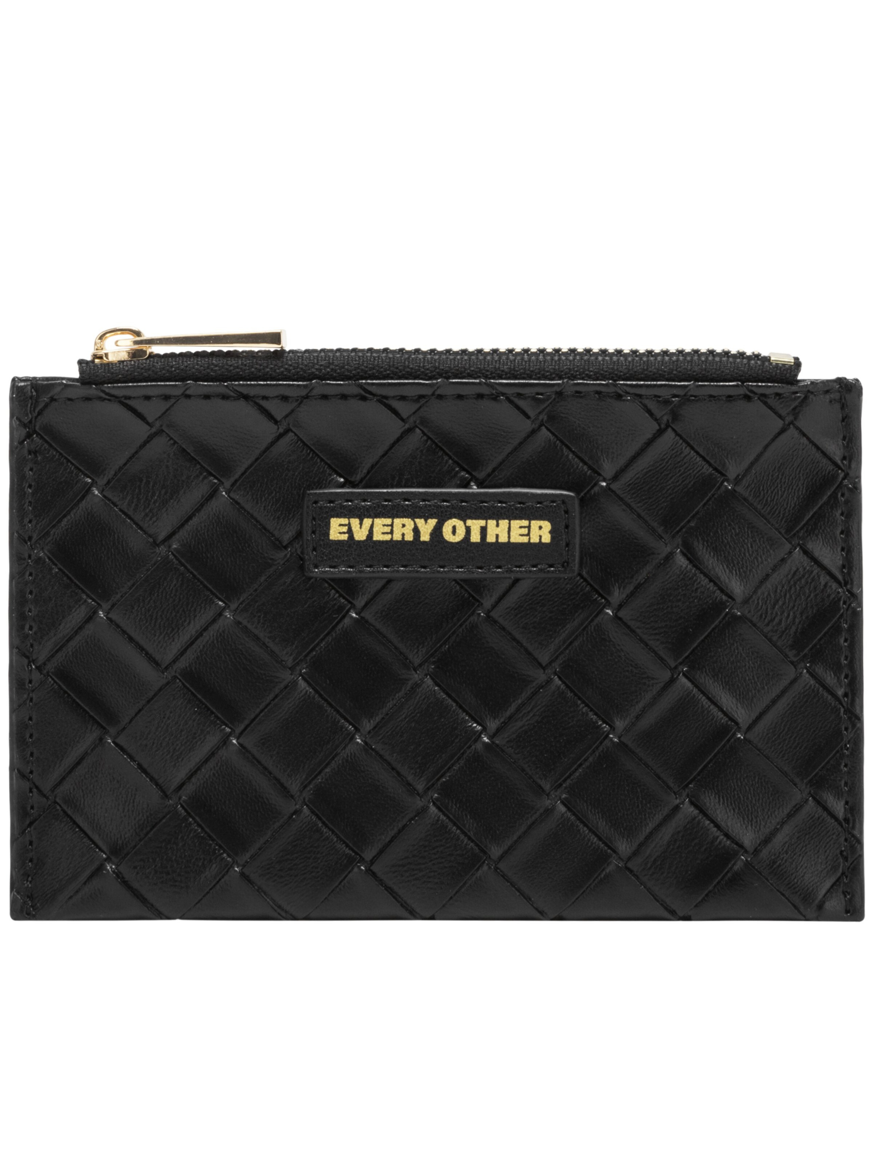 Every Other 12201 Woven Card Holder with zip-top compartment, card slots and ID window