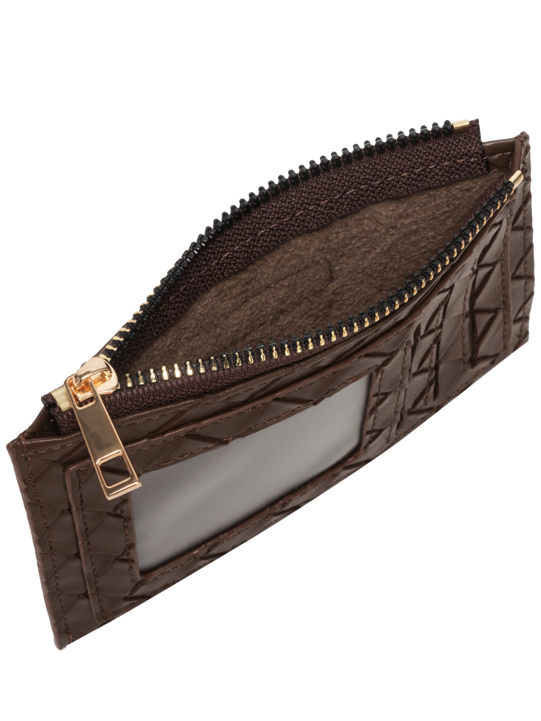 Every Other 12201 Woven Card Holder with zip-top compartment, card slots and ID window
