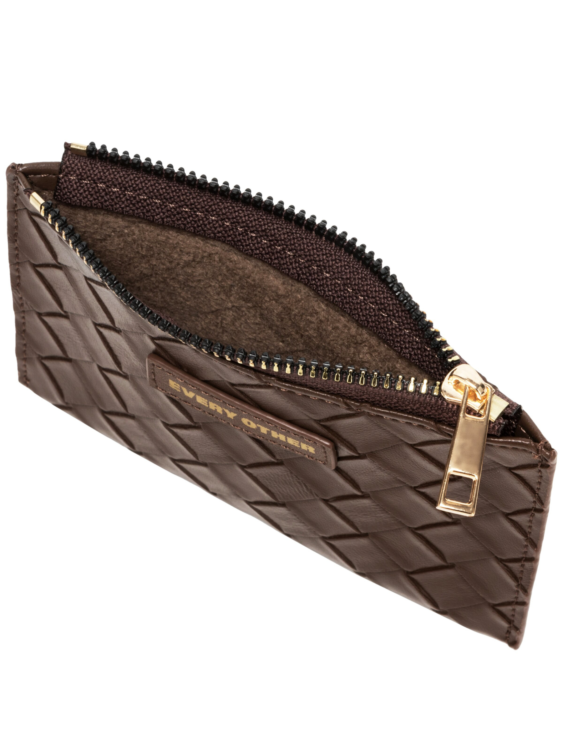Every Other 12201 Woven Card Holder with zip-top compartment, card slots and ID window