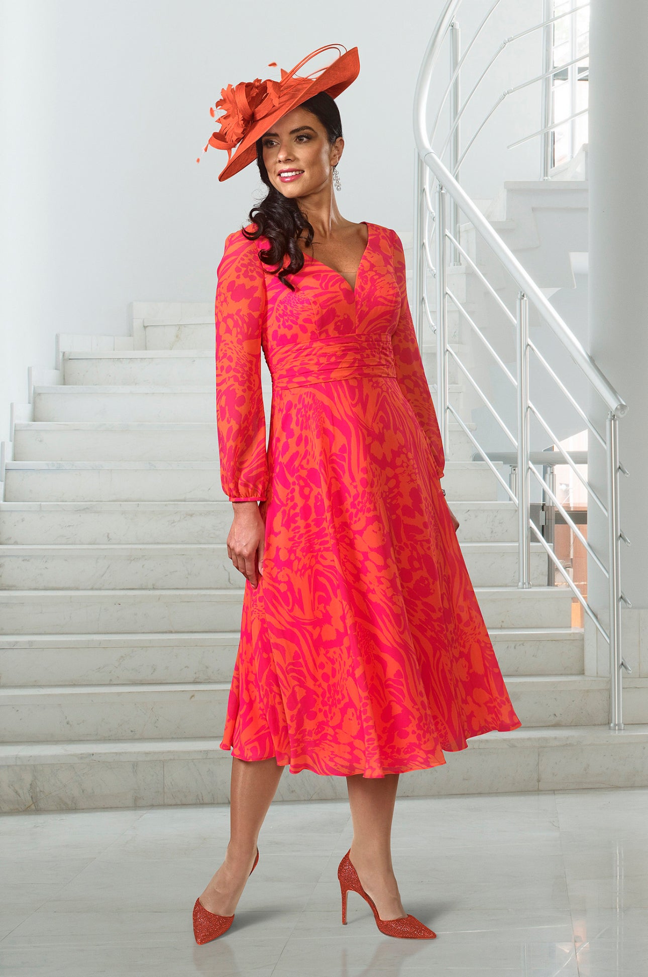 ‼️ 1 left ‼️ Size 10 Veromia Occasions - VO0236 - LIPSTICK / NARANJA