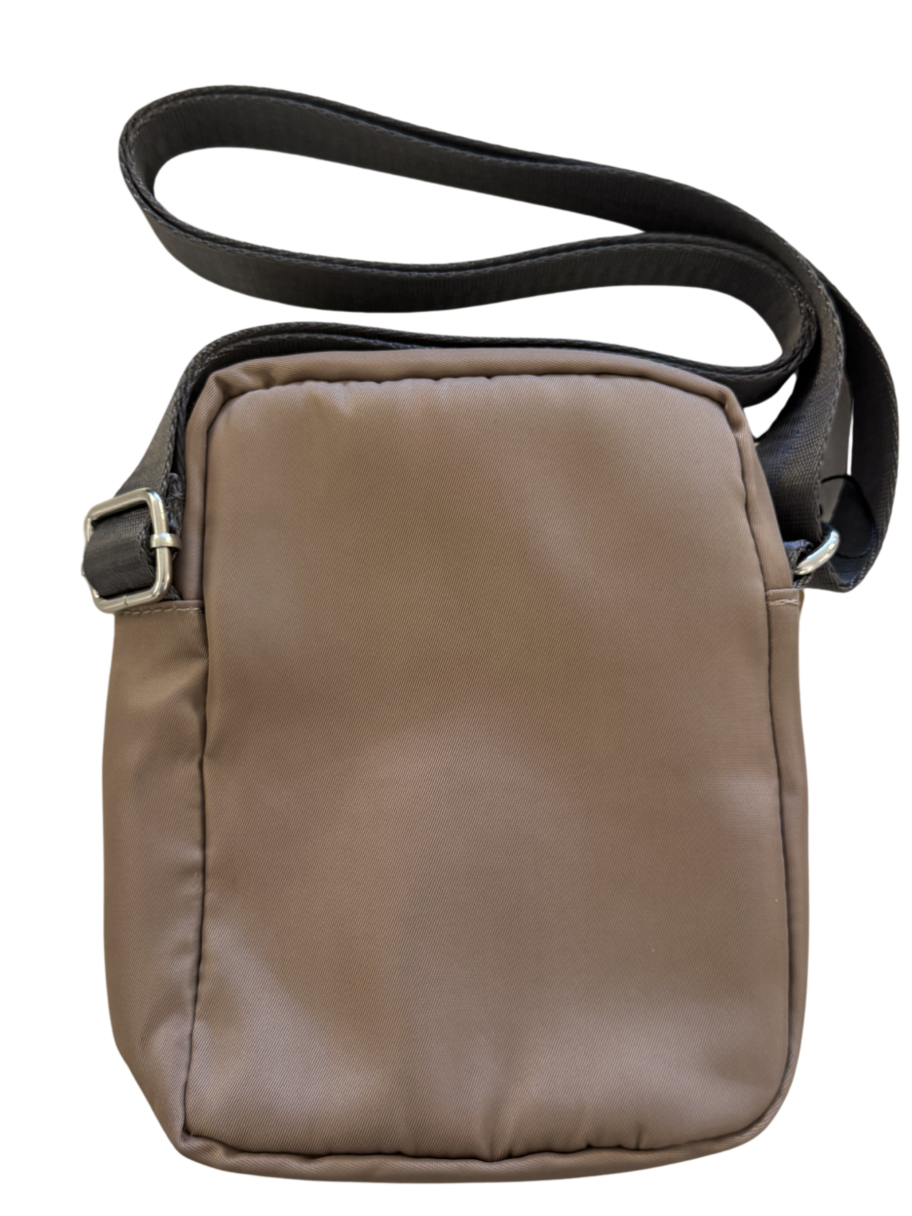 Heavenly Feet Beacon Handbag compact crossbody with multiple zip compartments and adjustable strap.