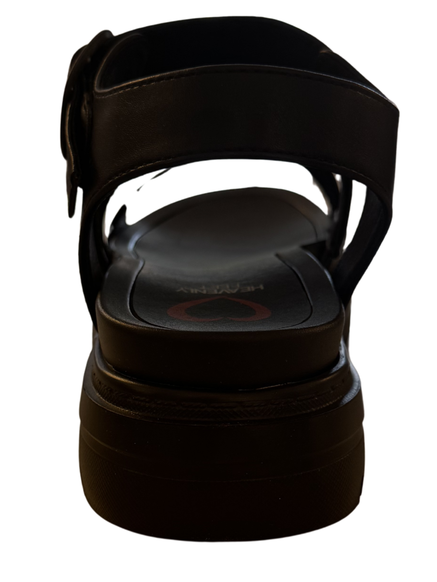 Heavenly Feet Saffron / Storm Black Sandals with multi-strap design and adjustable buckle fastening.
