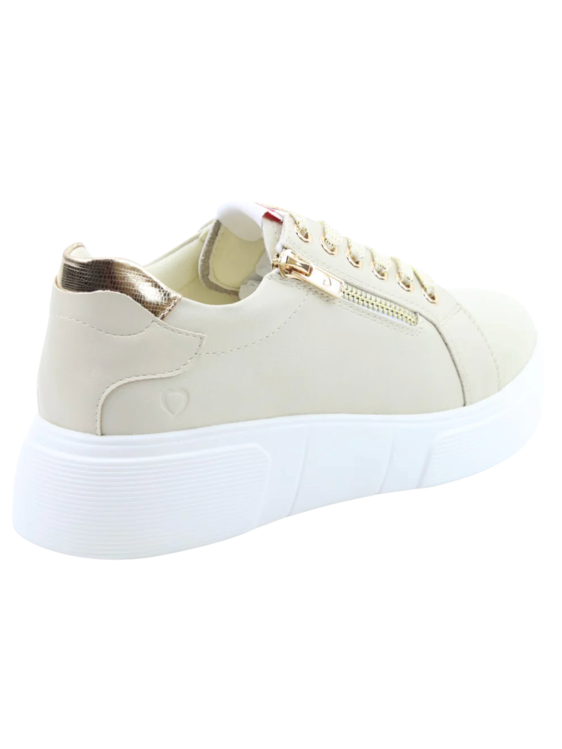 Heavenly Feet Shelby Stone Trainers with lace-up front and side zip detail.