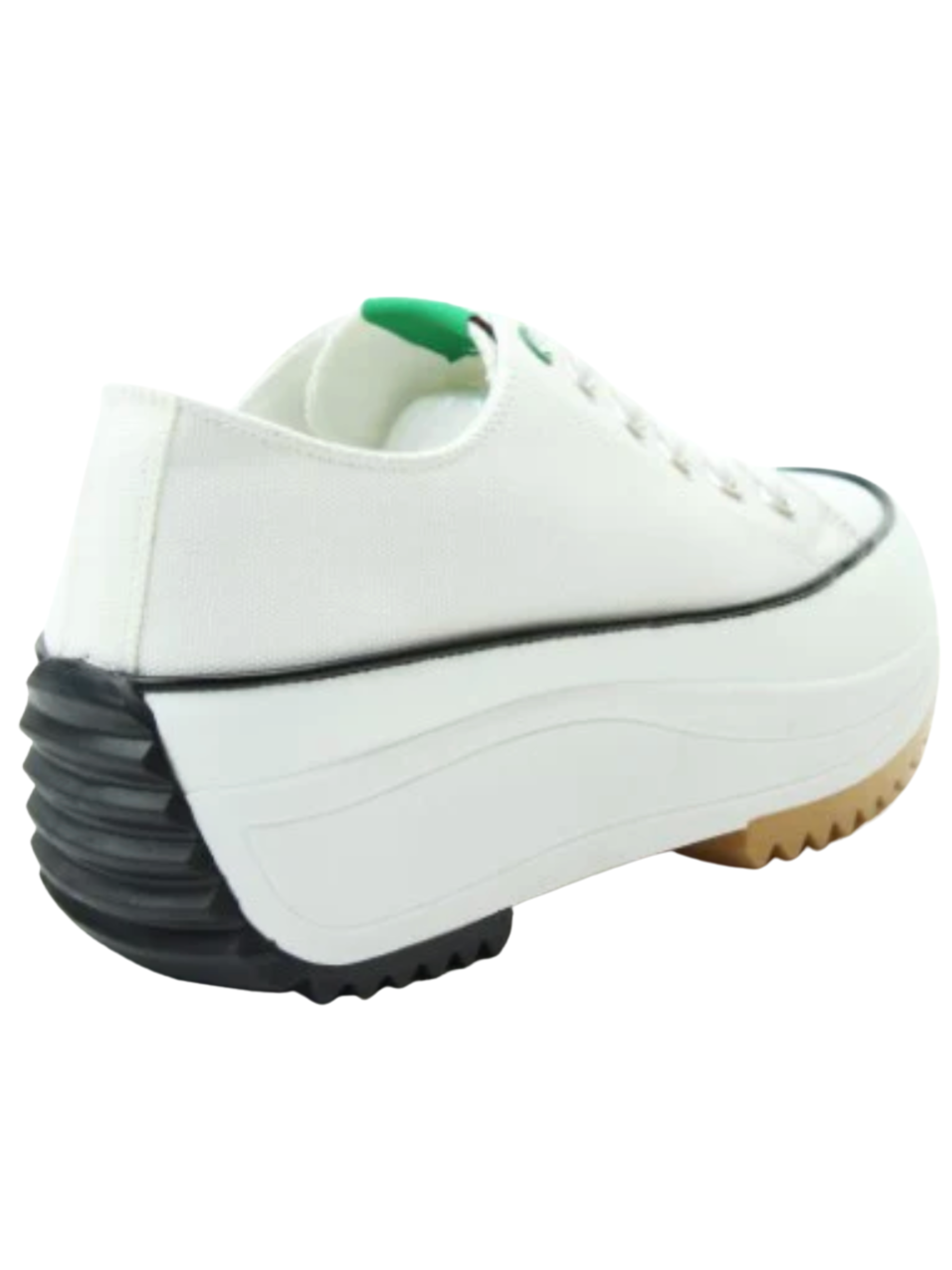 Heavenly Feet Strata White Trainers with lace-up design and chunky sole.