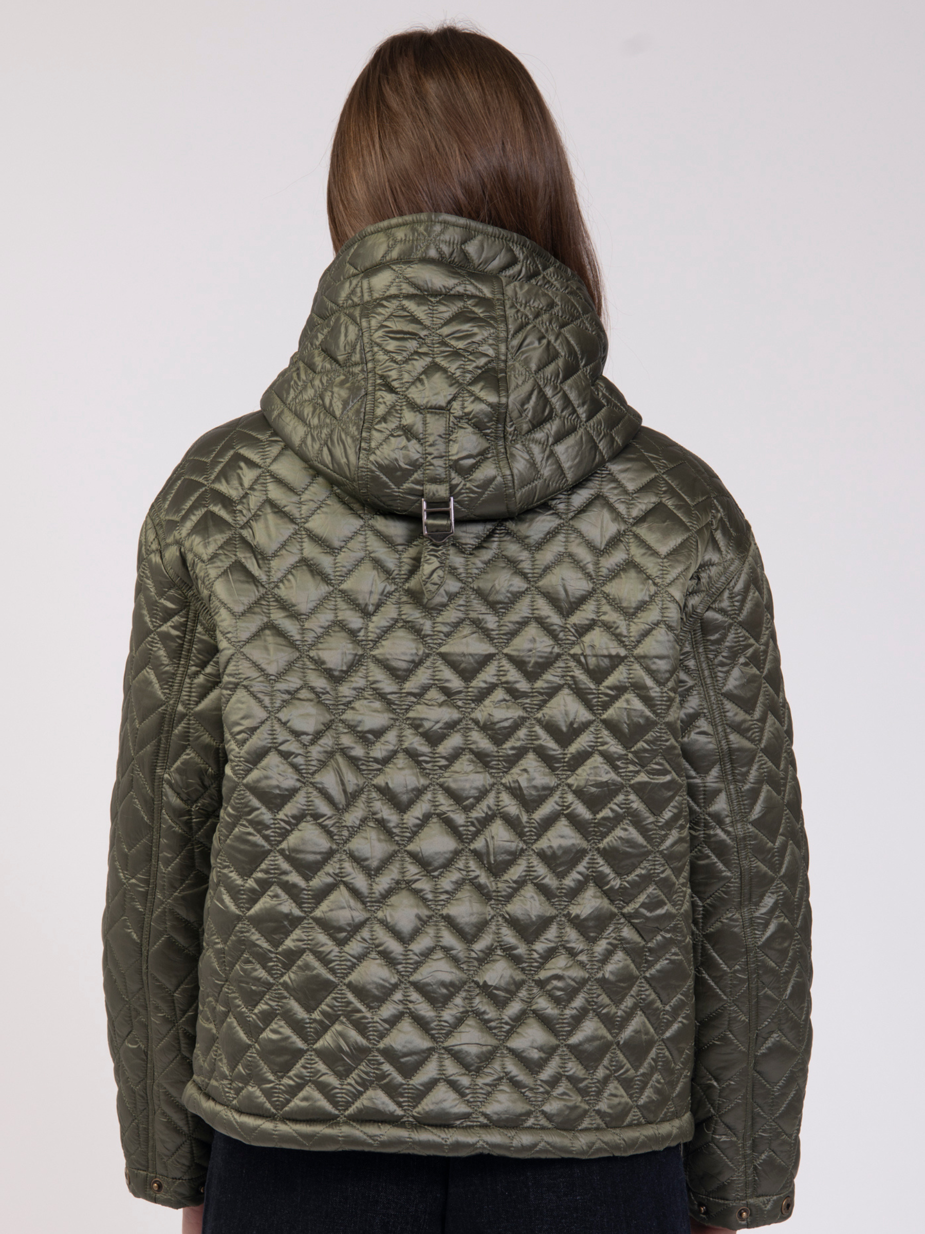 Jessica Graaf 32005 Short Padded Jacket with quilted finish, hood, popper fastening and flap pockets