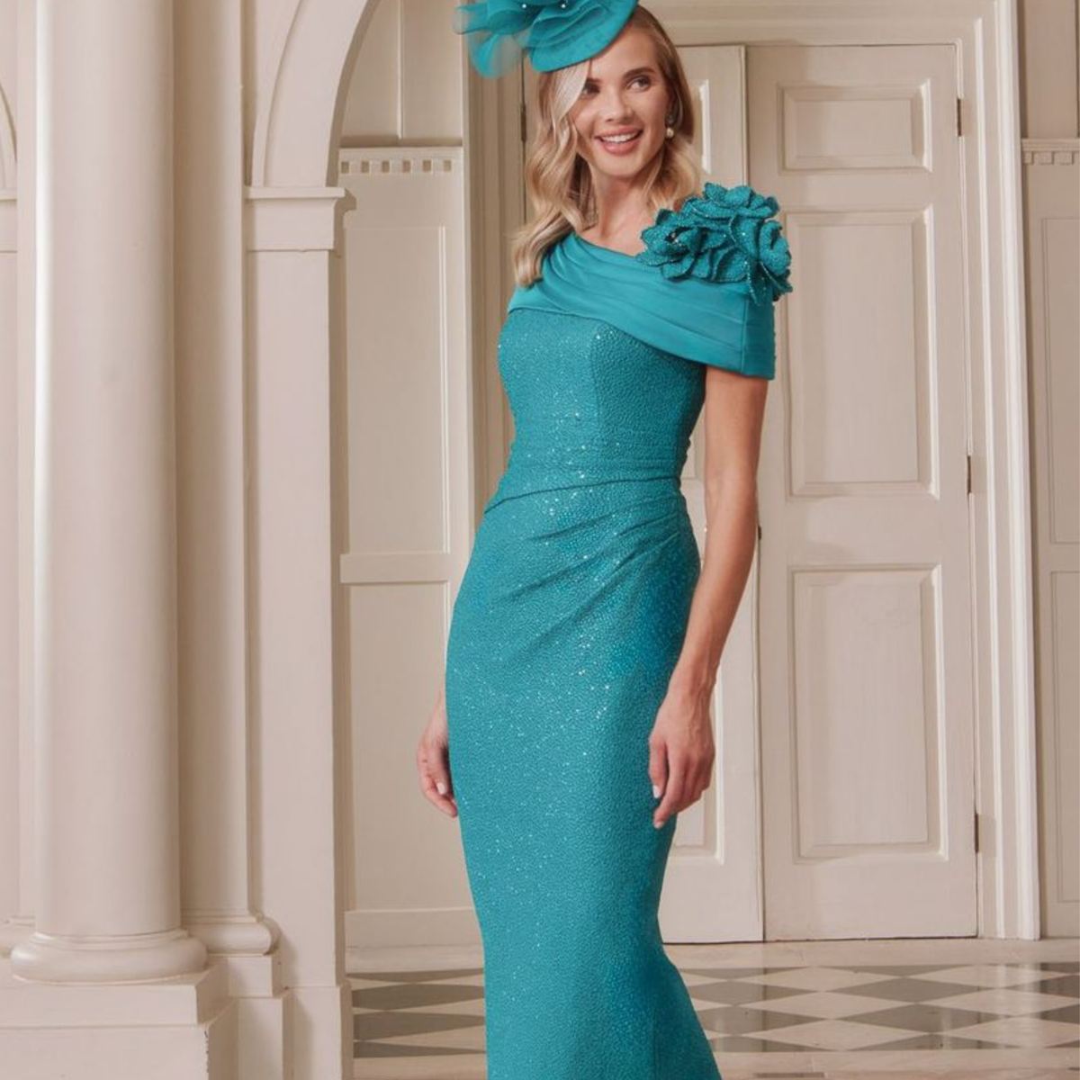 John Charles 29337A Peacock Dress John Charles 29337A Peacock Dress