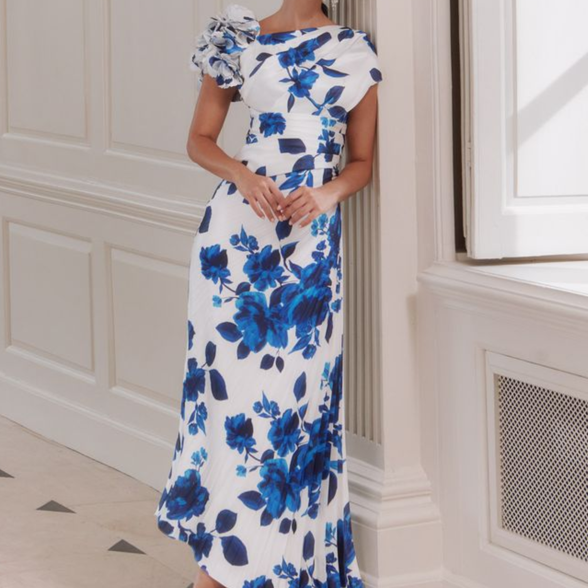 John Charles 66775 Blue Carnation Dress
