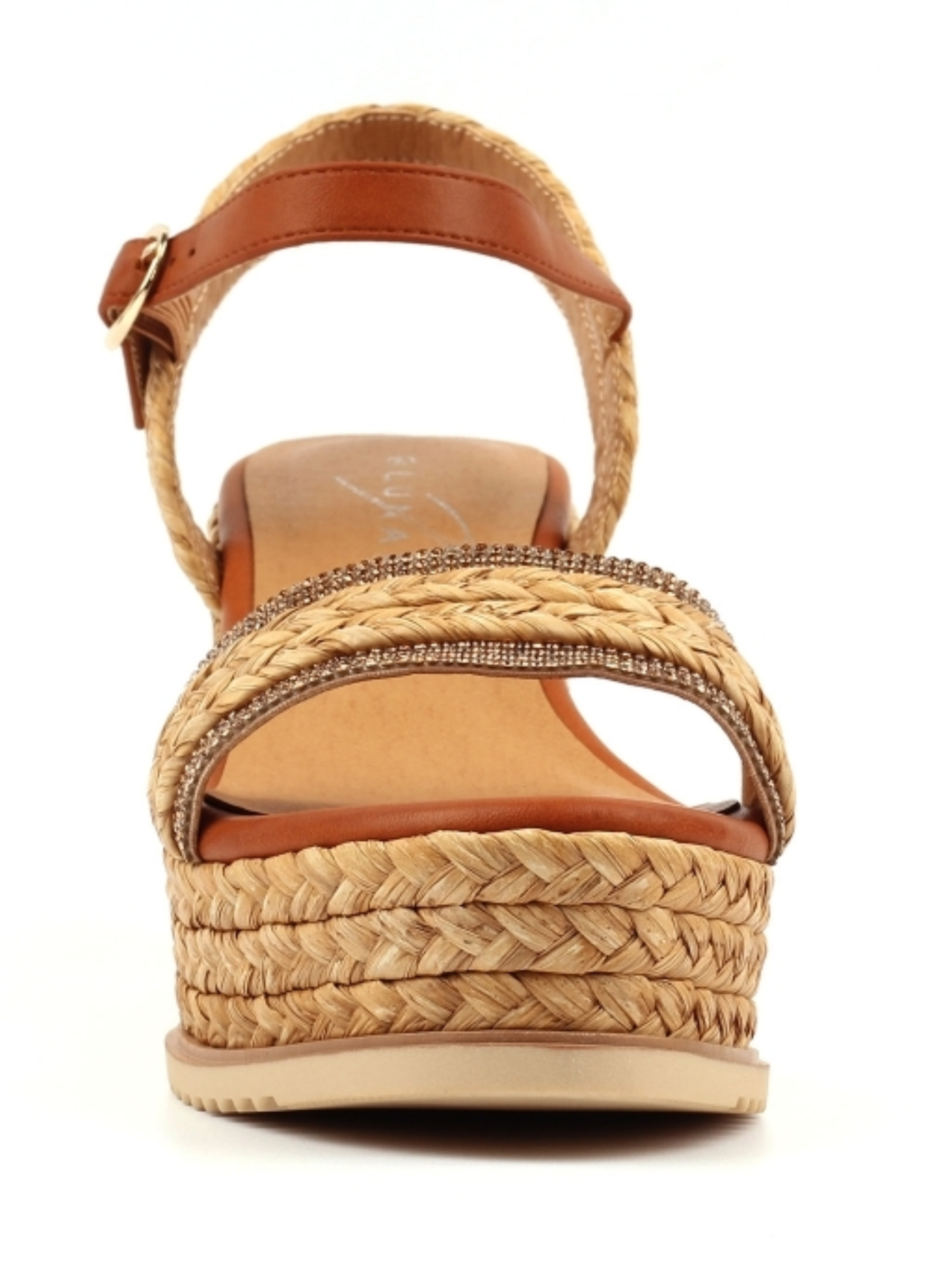 Lunar Domino Camel Wedge Sandal