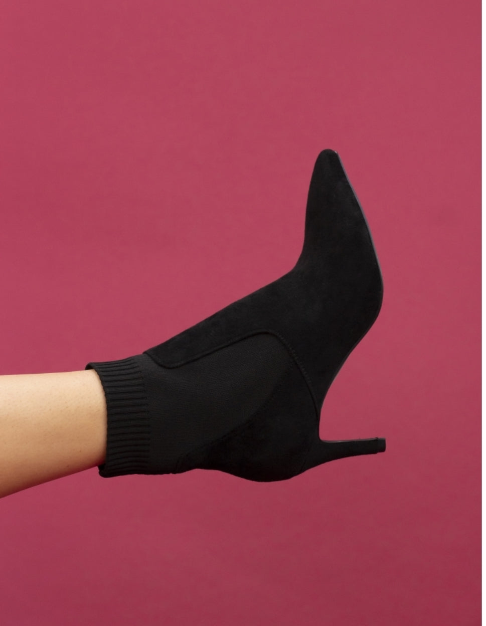 Lunar GLE101 Limbo black ankle boot with pointed toe and stiletto heel – The Queen B Boutique