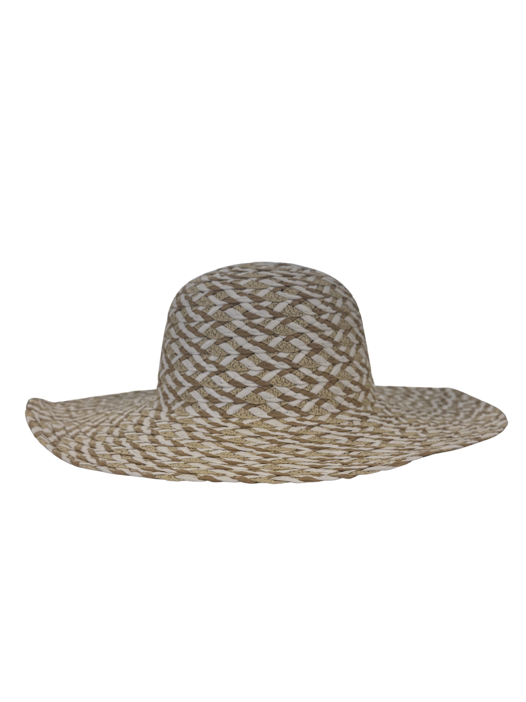 Malissa J SM25574 2-piece two tone woven hat and bag set with matching design.