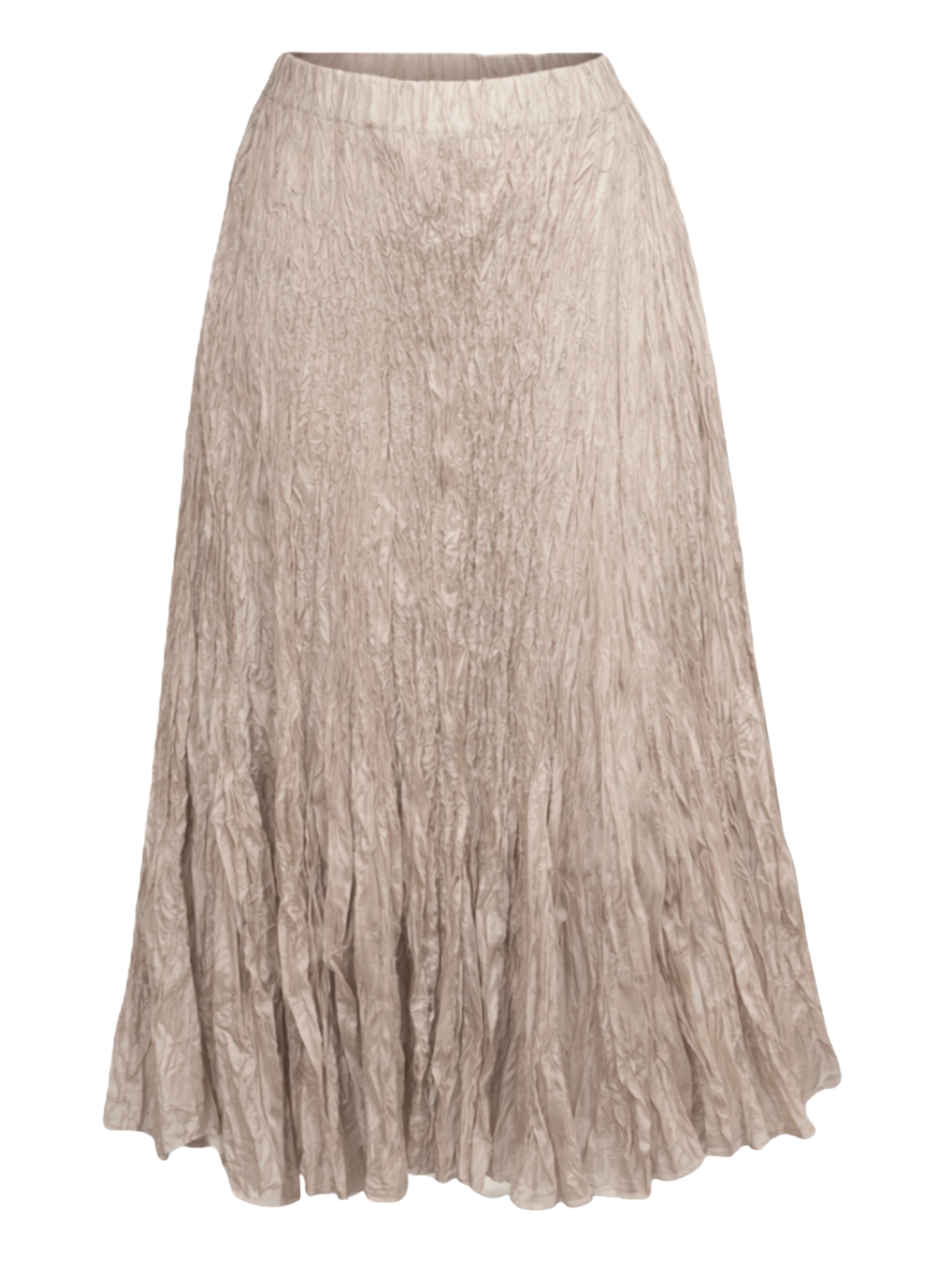 Malissa J WF2664 Elasticated Crinkle Skirt with flowing A-line silhouette and textured crinkle fabric.