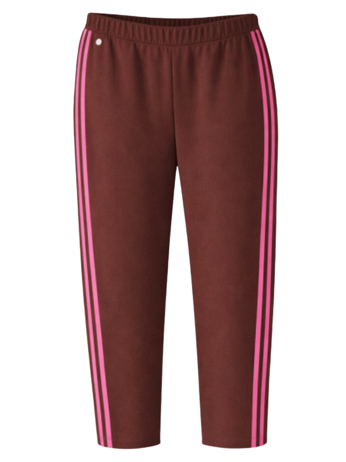 Malissa J WF2883 Neon Tape Jersey Narrow Leg Trousers with contrast side tape, elasticated waist and cropped fit.