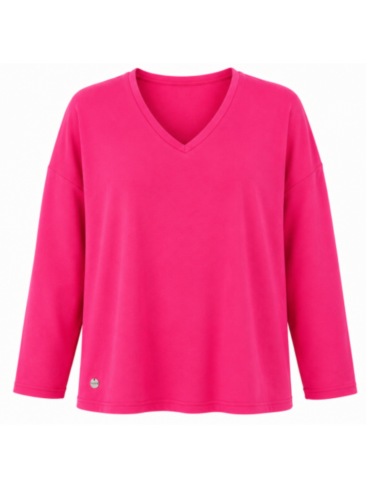 Malissa J WF2930 V-Neck Long Sleeve Top with a flattering V-neckline, long sleeves and a relaxed easy-fit silhouette.