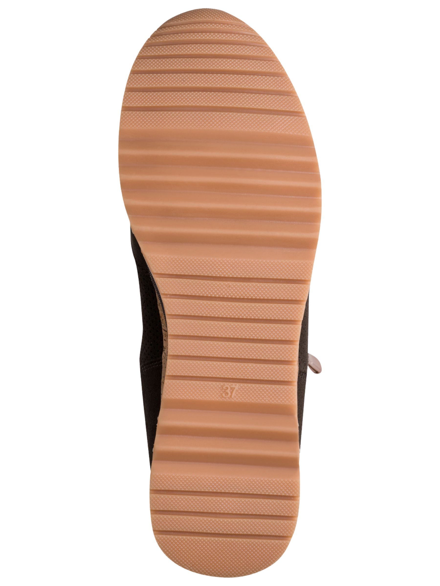 Marco Tozzi 23781 303 Mocca Comb Trainer lace-up trainer with side zip and textured finish