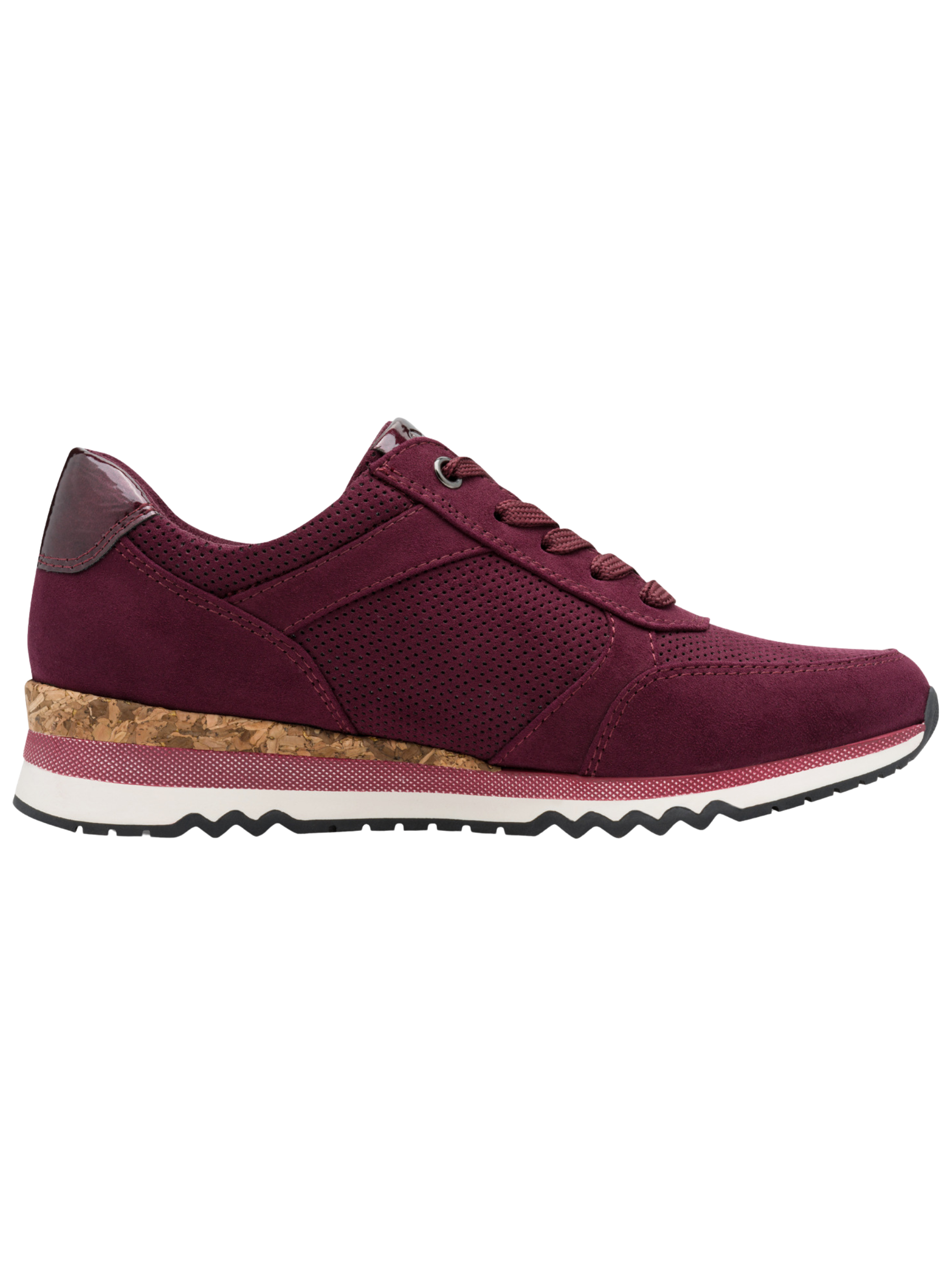 Marco Tozzi 23781 567 Mulberry Comb Trainer lace-up trainer with side zip and textured finish