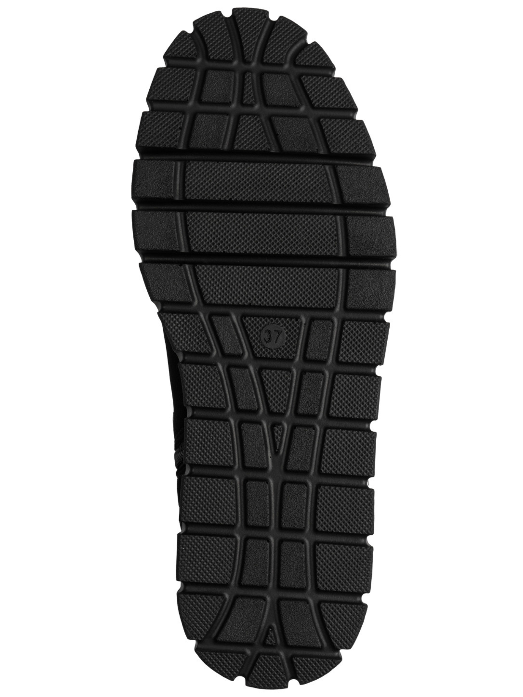 Marco Tozzi 25473 011 Black Boot textile ankle boot with chunky sole, side zip fastening and 45mm heel