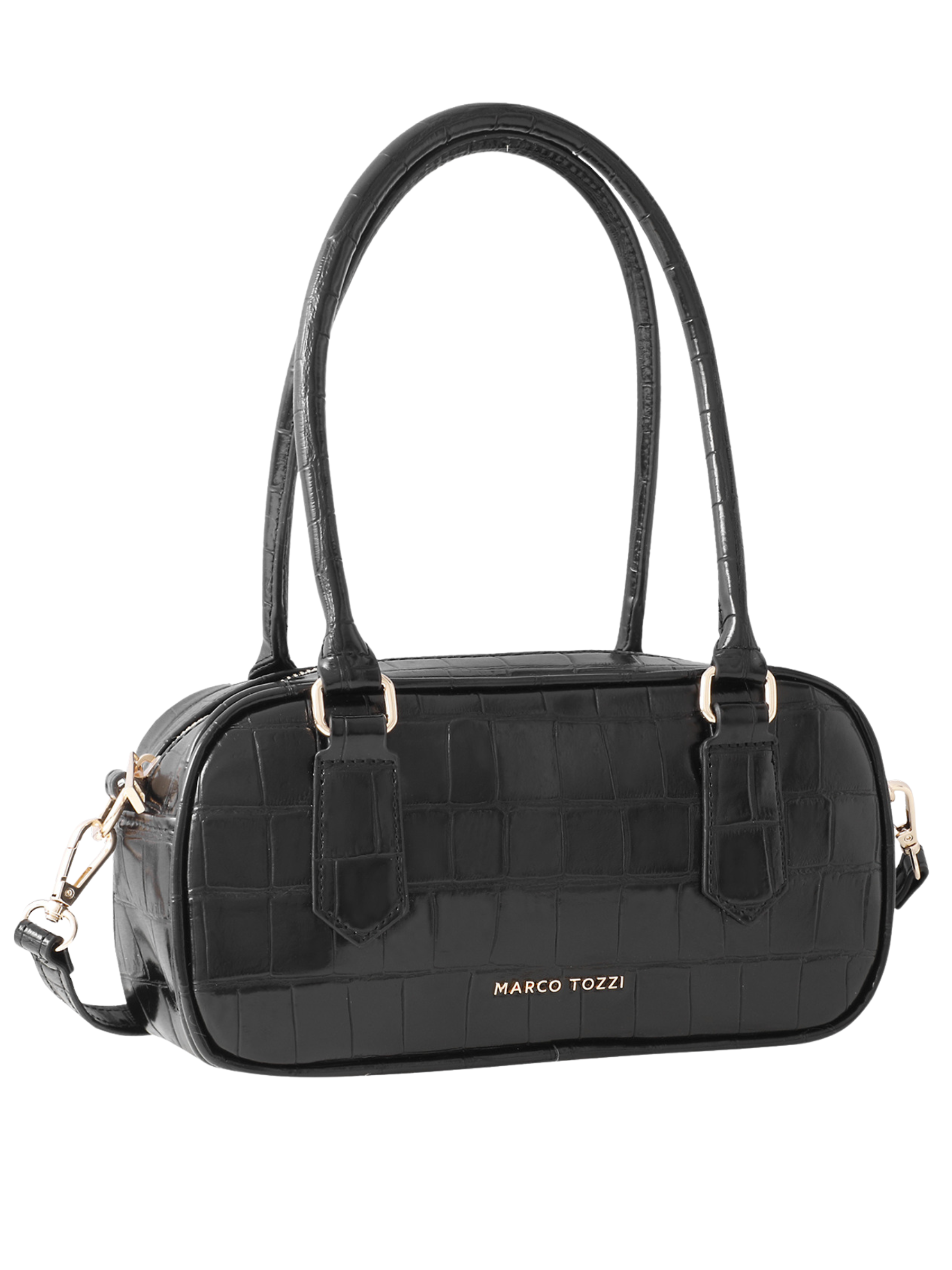 Marco Tozzi 61018 069 Croco Handbag with structured shape, top handles and detachable shoulder strap