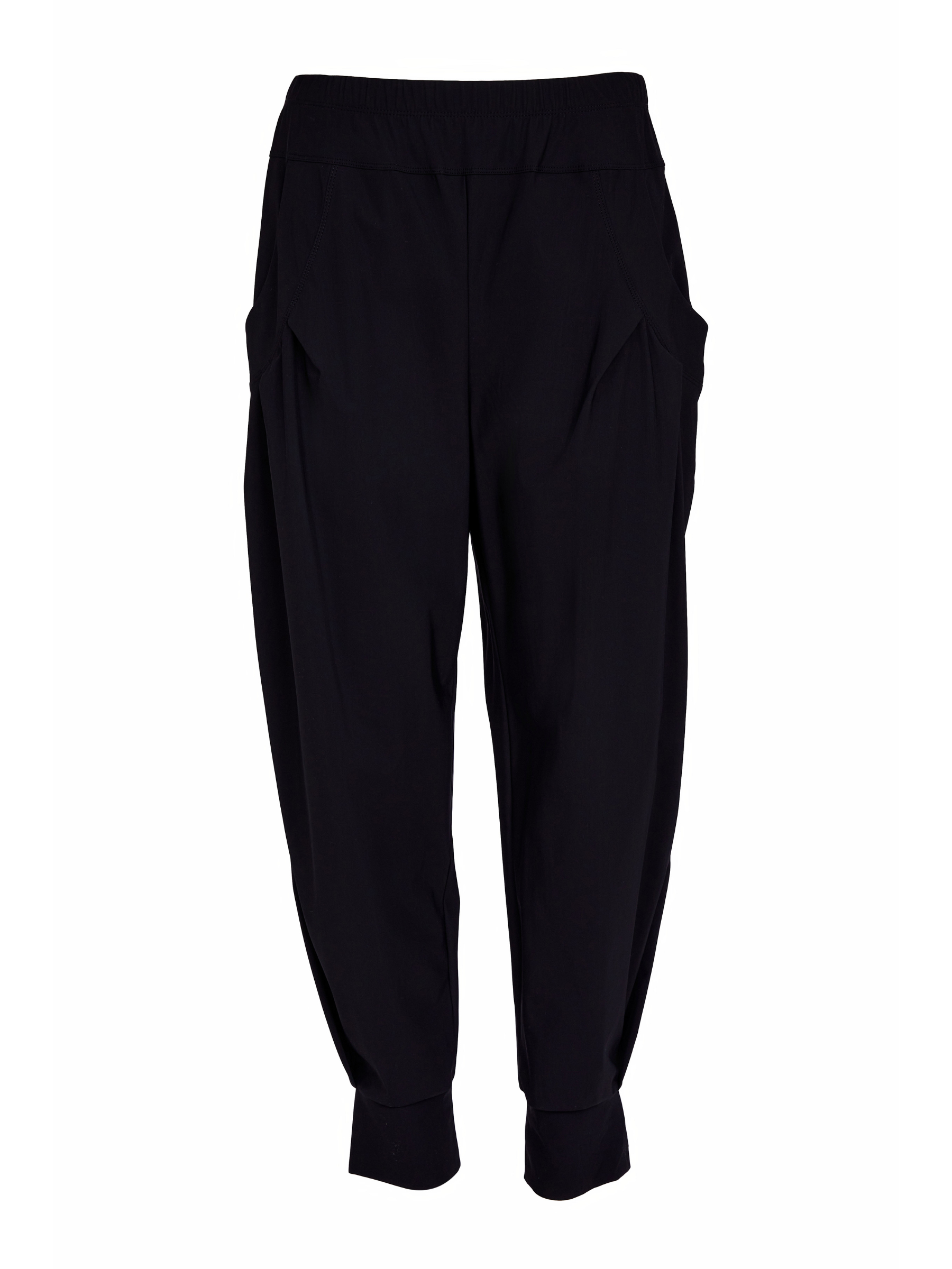 Naya NAS26 101 Cuff Trousers with smooth stretch fabric, elasticated waist and cuffed hem detail.