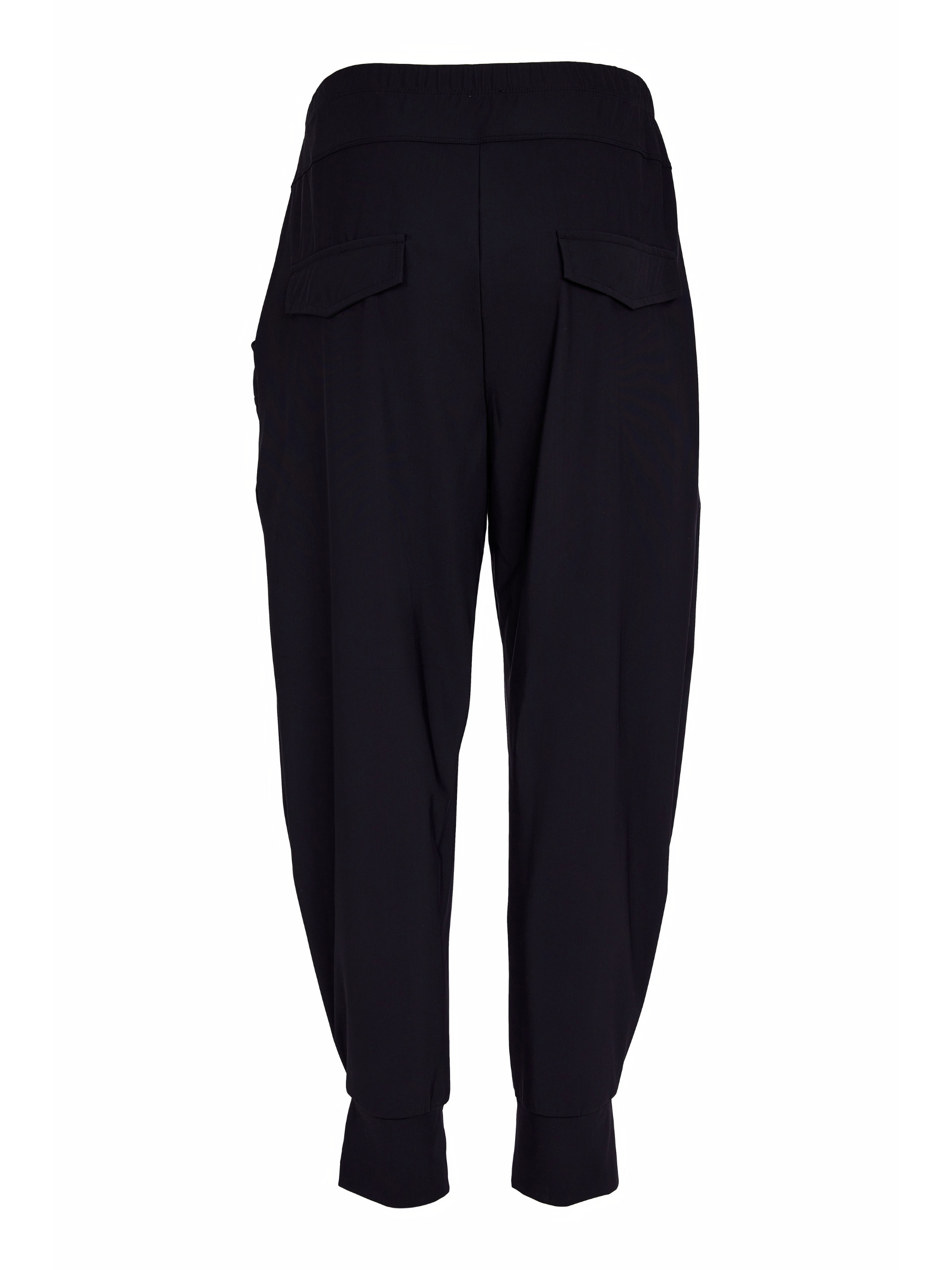 Naya NAS26 101 Cuff Trousers with smooth stretch fabric, elasticated waist and cuffed hem detail.