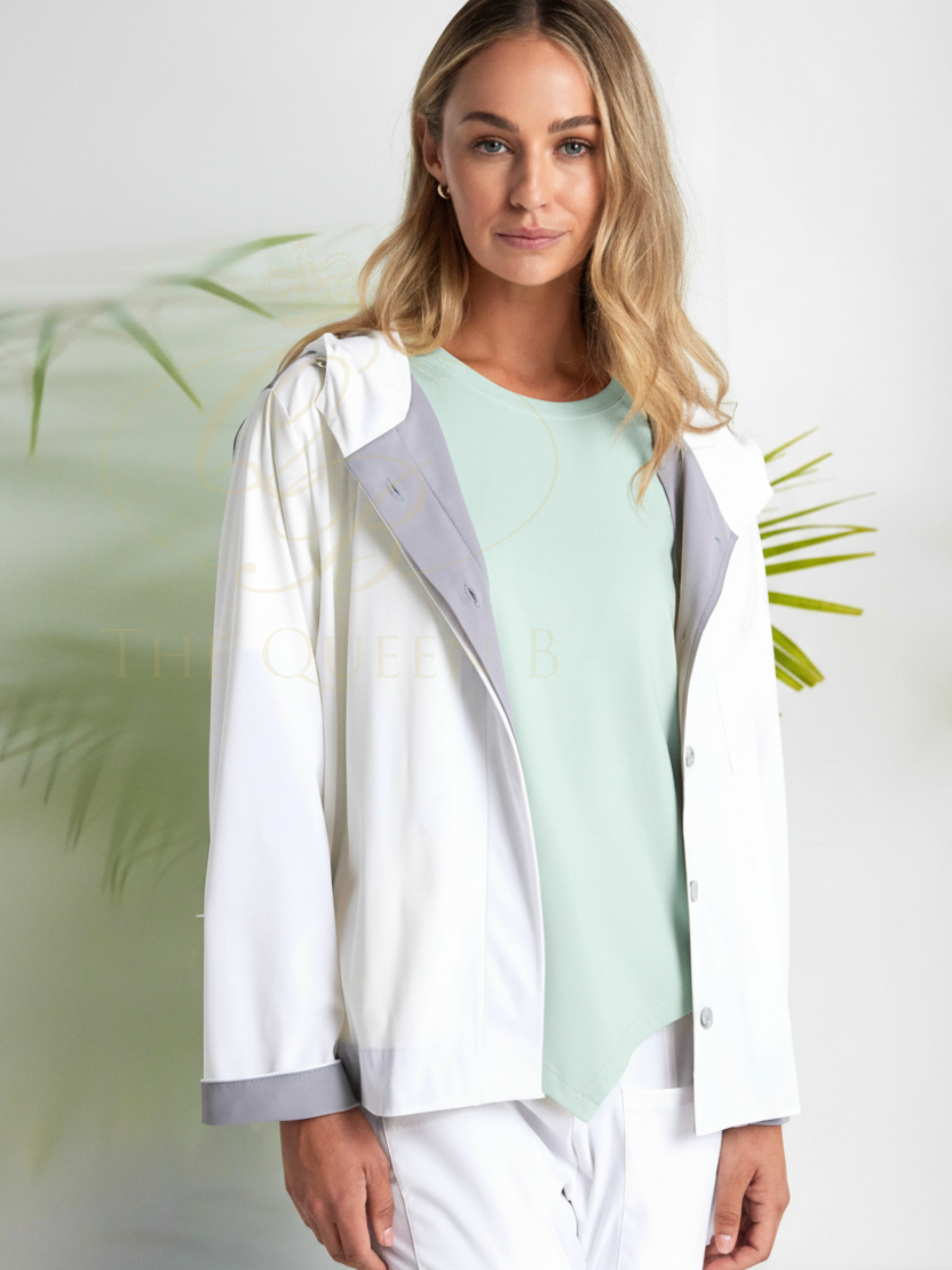 Naya NAS26 112 Cut Out Detail Jersey Top featuring soft cotton stretch fabric, round neckline and asymmetric cut-out hem.