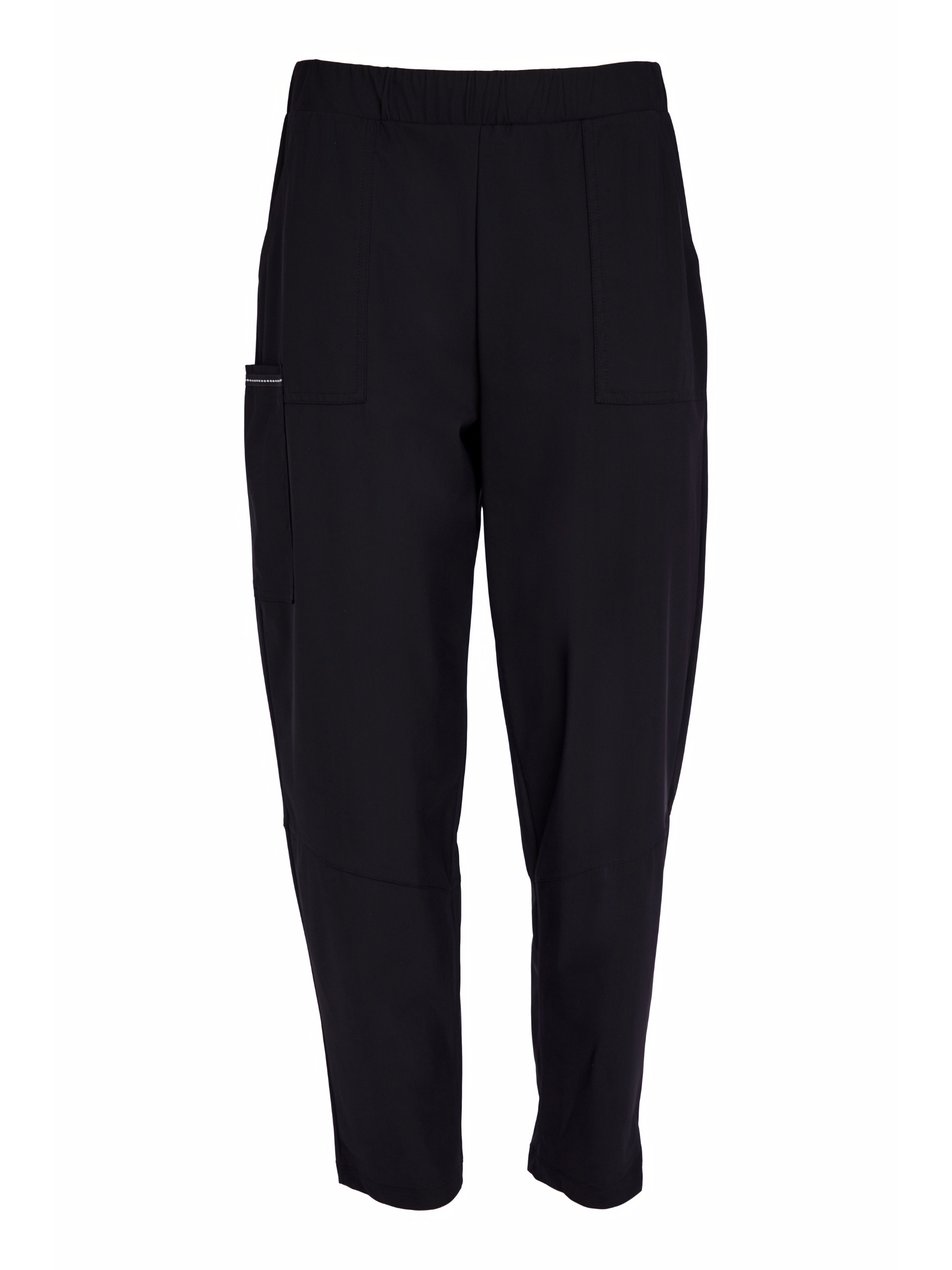 Naya NAS26 129 Elasticated Waist Trousers featuring smooth stretch fabric, elasticated waistband, tapered leg and clean modern silhouette.