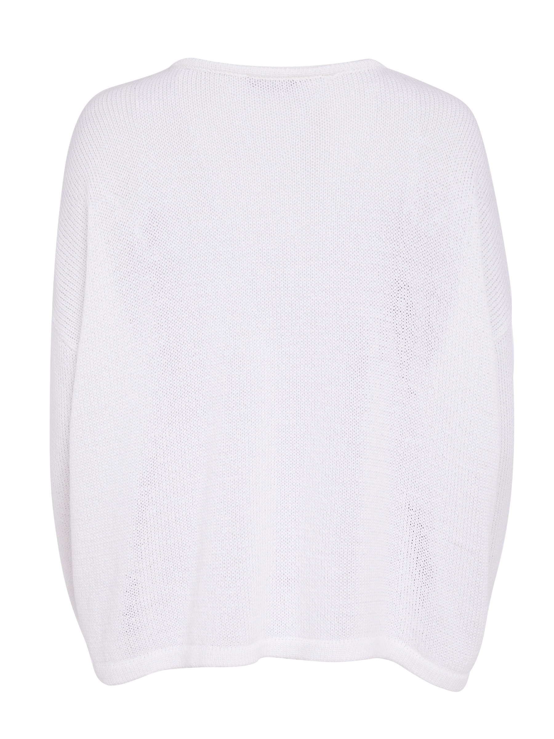 Naya NAS26 142 Soft Print Round Neck Organic Knit featuring lightweight organic cotton knit, round neckline and bold spot print design.