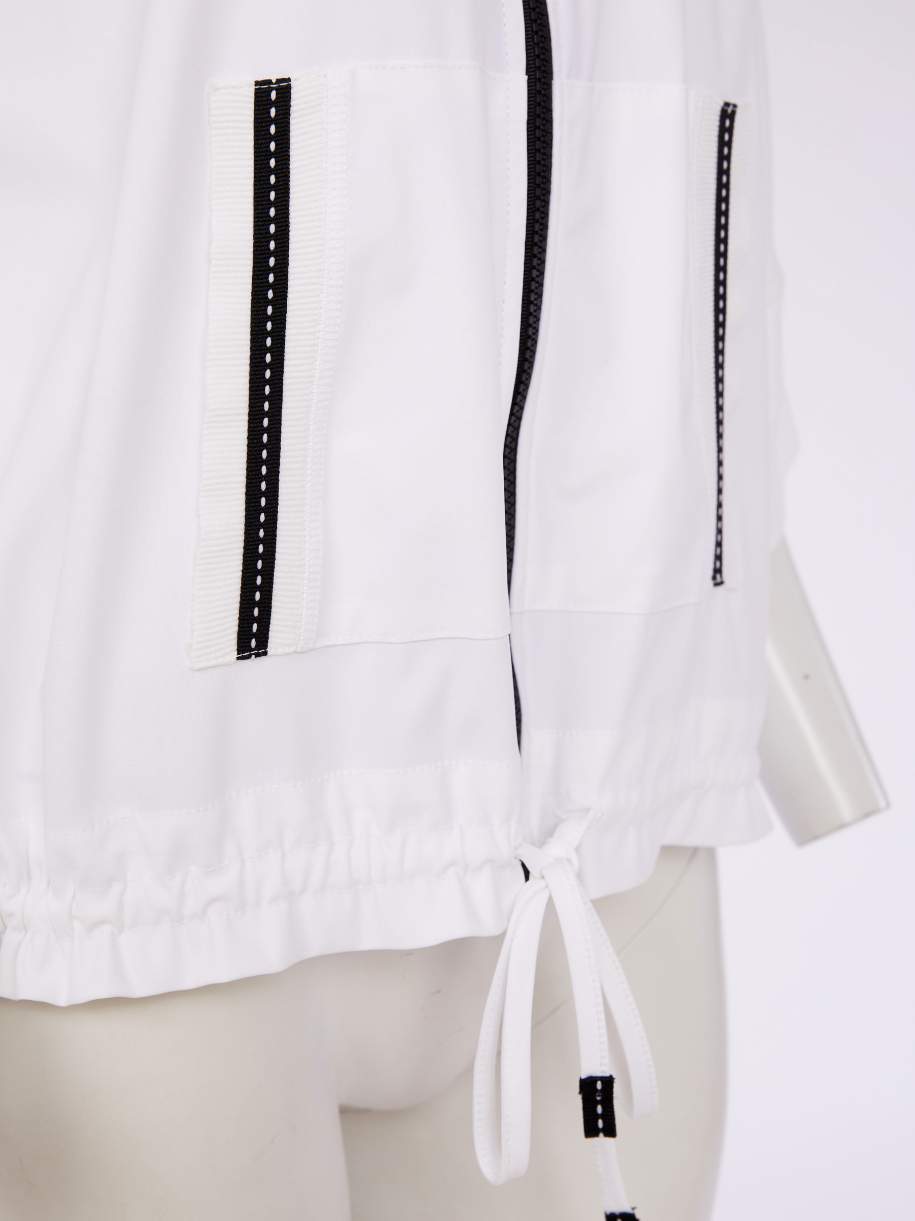 Naya NAS26 171 High Neck Zip Top featuring zip-front fastening, high neckline and contrast fabric detailing.