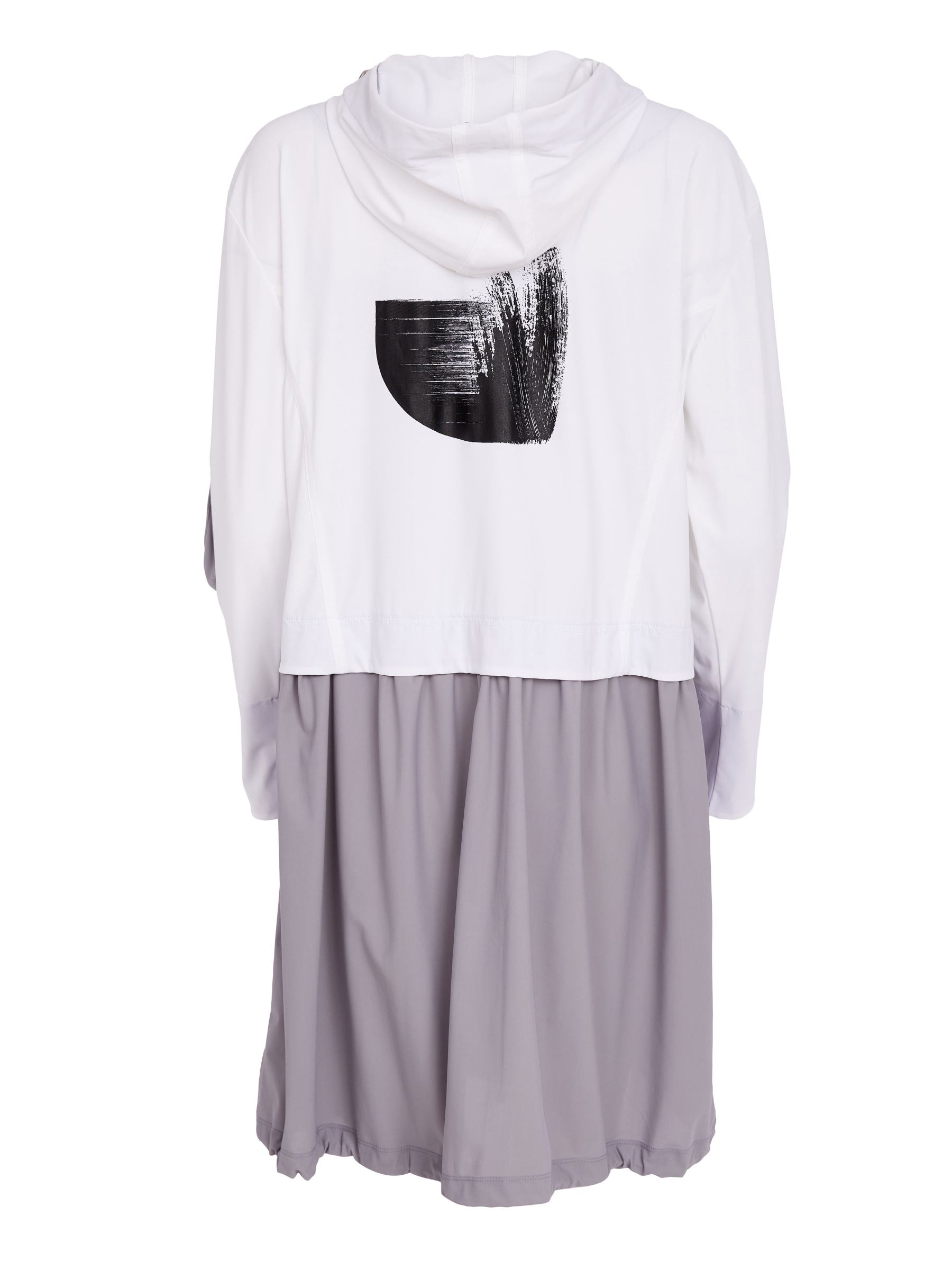 Naya NAS26 191 drawstring hem hooded jacket in lightweight stretch fabric with relaxed fit and modern everyday design.