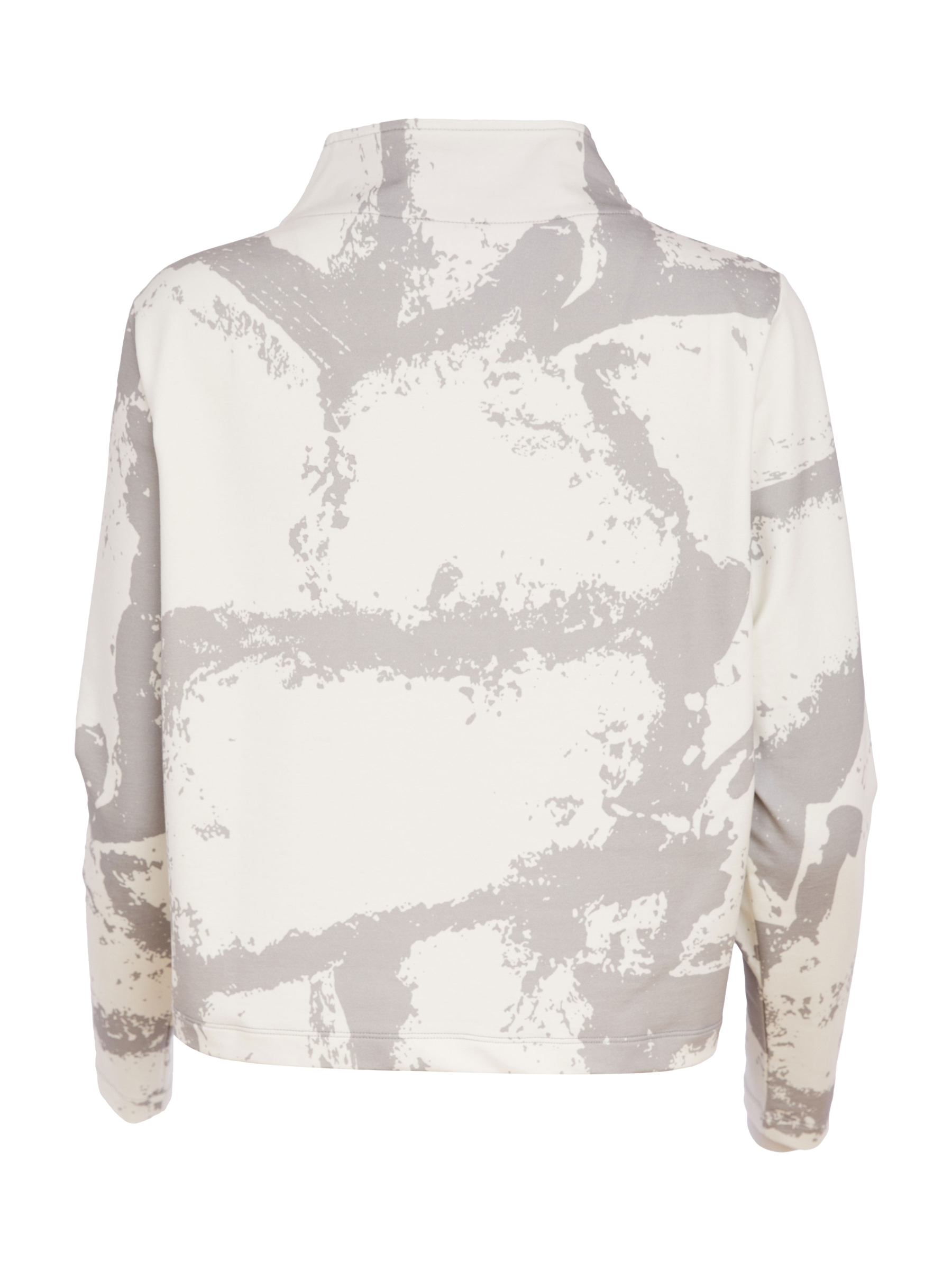 Naya NAS26 201 graphic print button through top with modern abstract design and comfortable stretch fit.