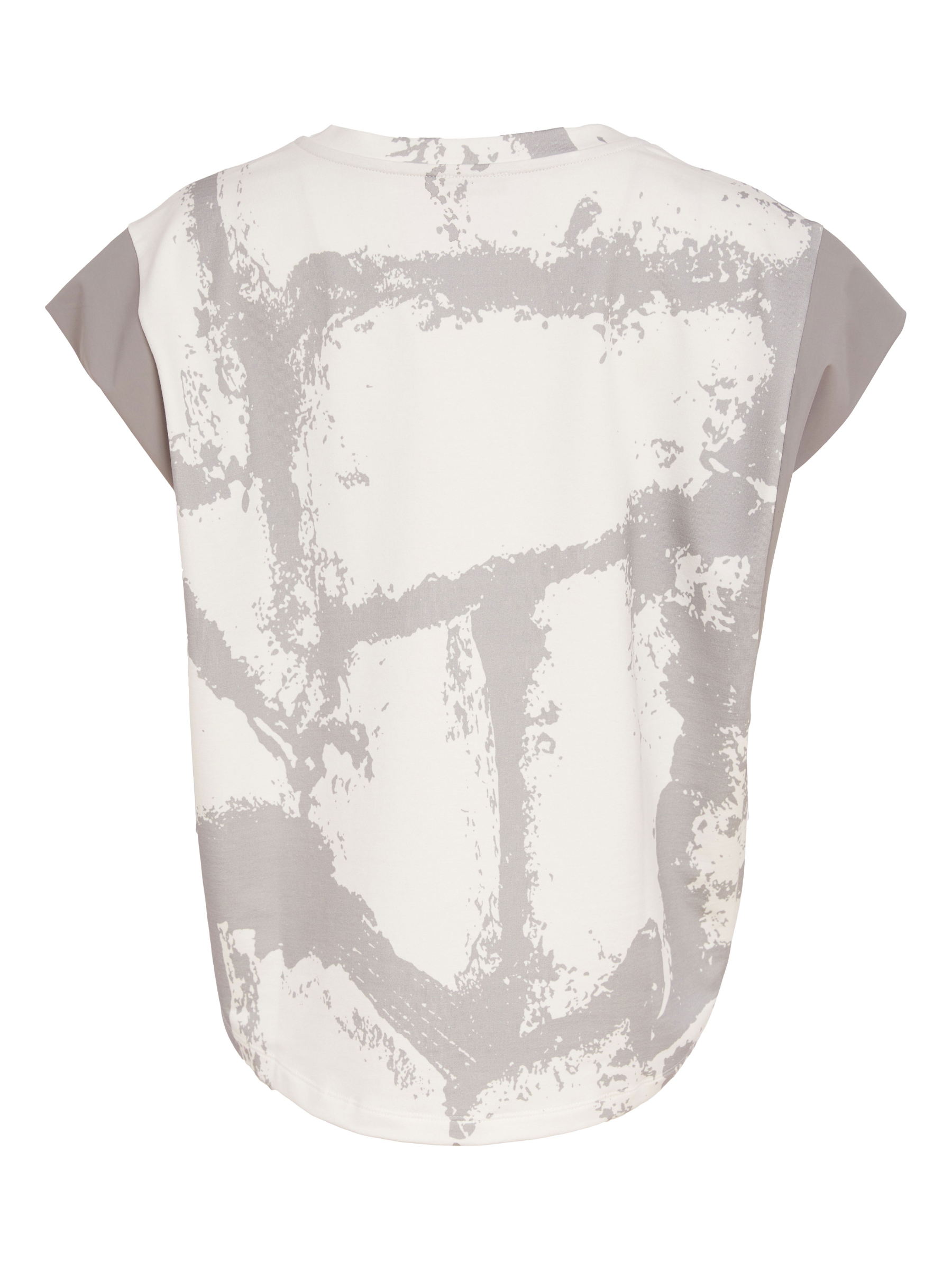 Naya NAS26 248 graphic print square shape V-neck top with relaxed fit and modern casual style.