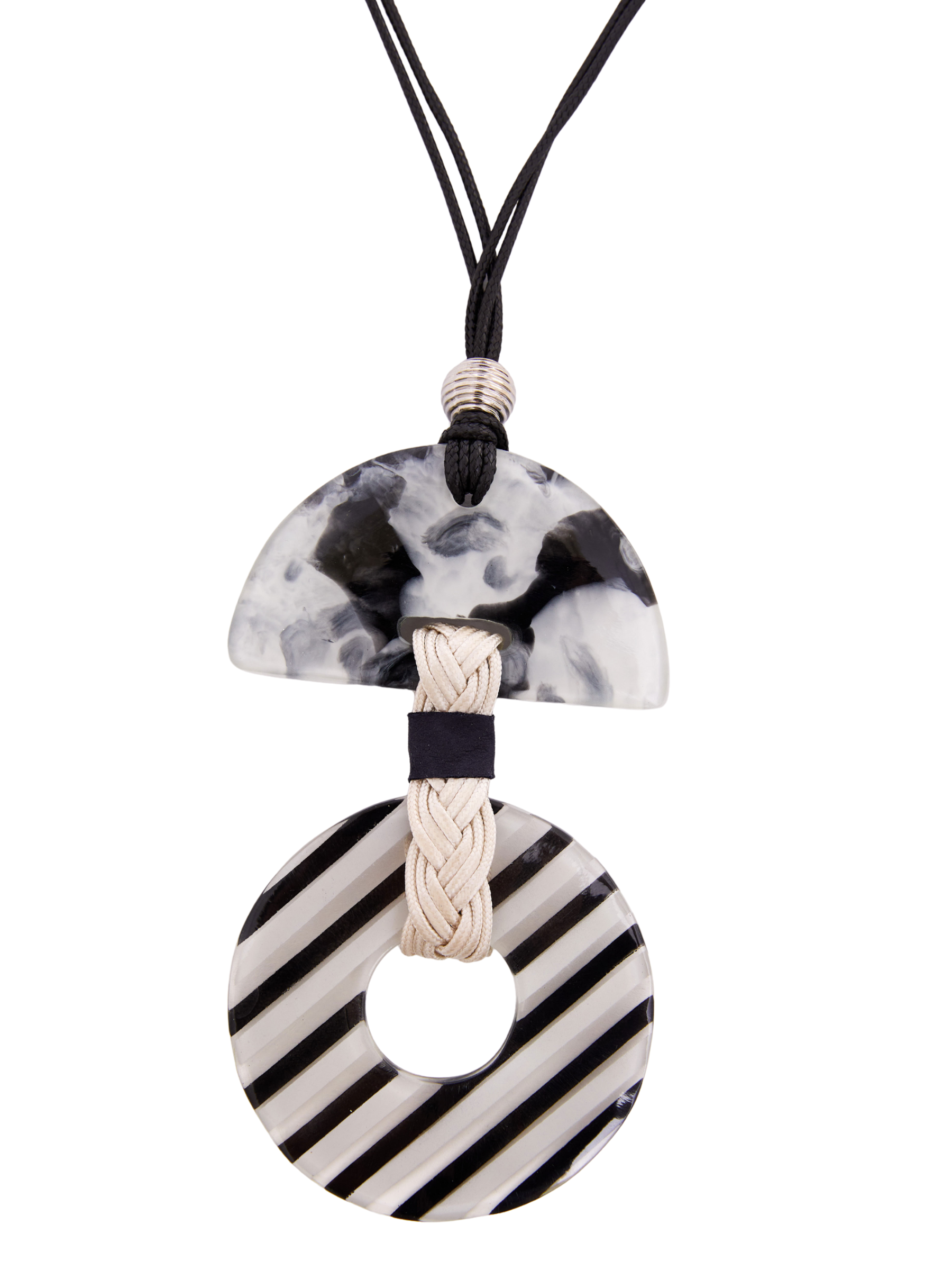 Naya NAS26 355 Stripped Disc Necklace