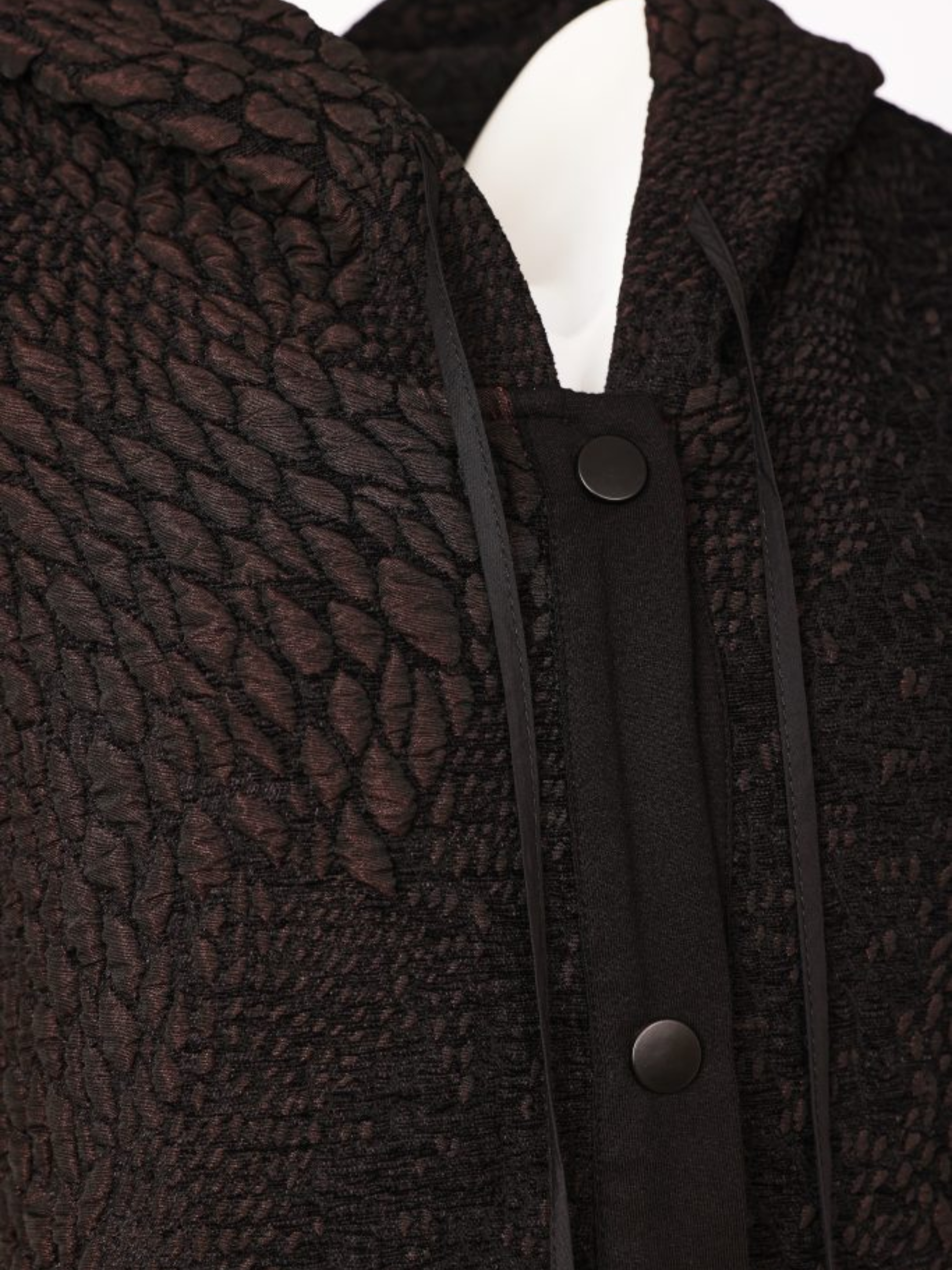 Naya NAW26 162 Jacquard Hooded Waistcoat with button front, drawstring hood and contrast patch pockets