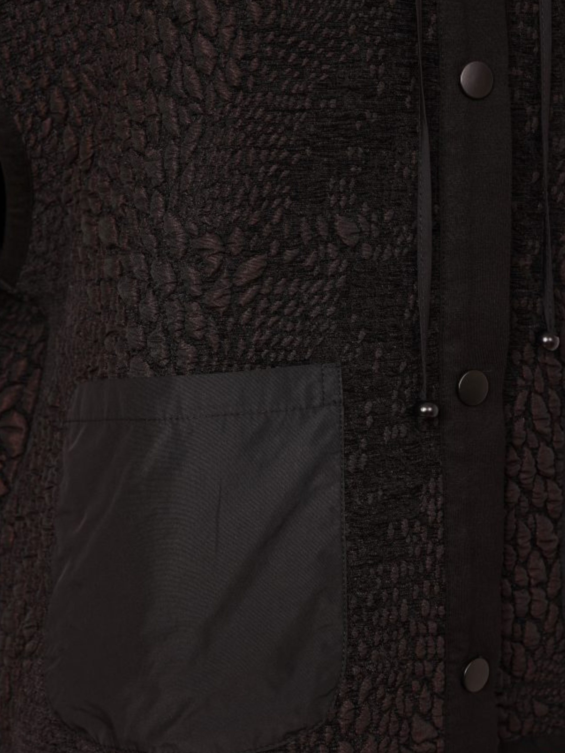 Naya NAW26 162 Jacquard Hooded Waistcoat with button front, drawstring hood and contrast patch pockets