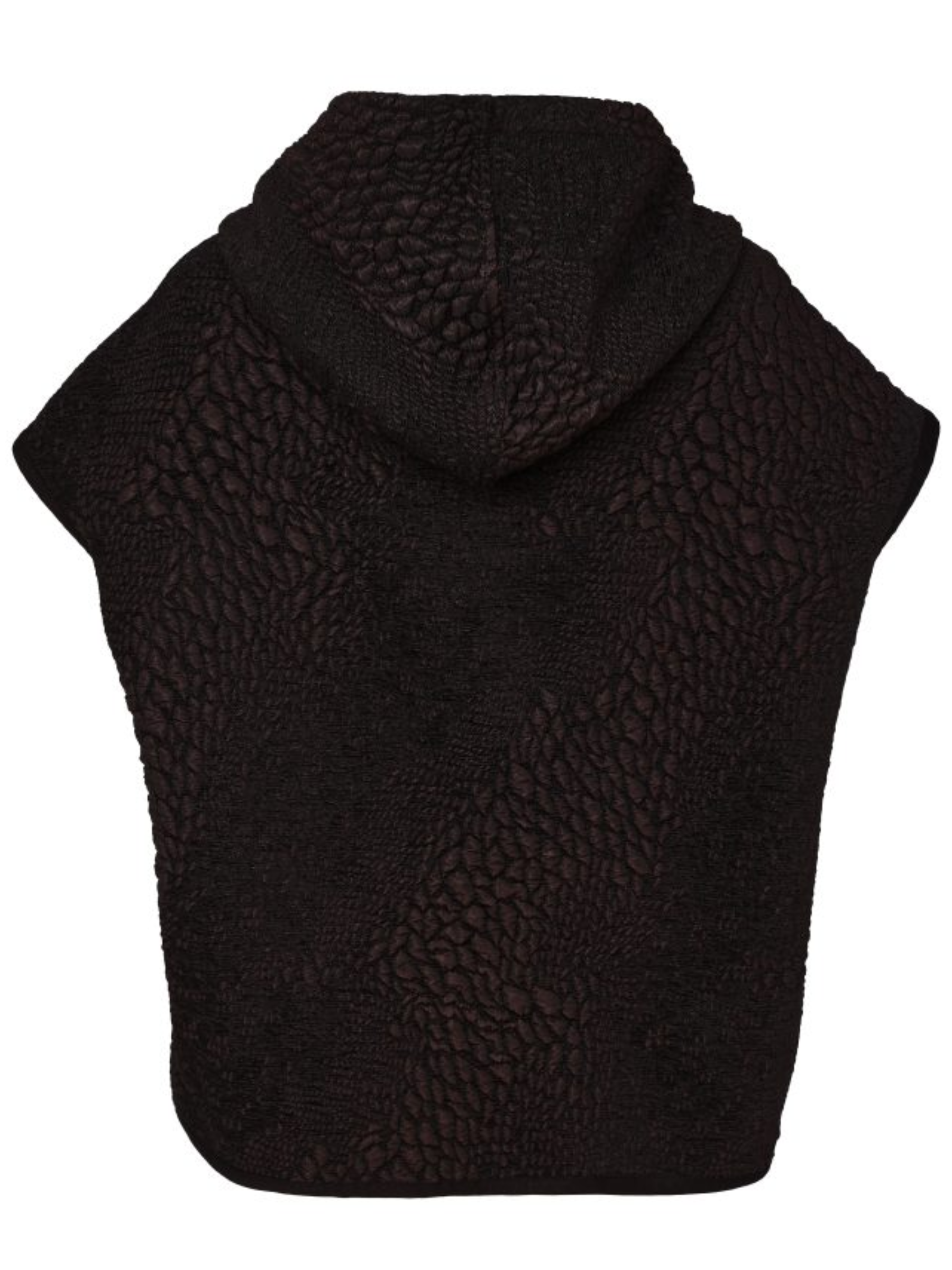 Naya NAW26 162 Jacquard Hooded Waistcoat with button front, drawstring hood and contrast patch pockets