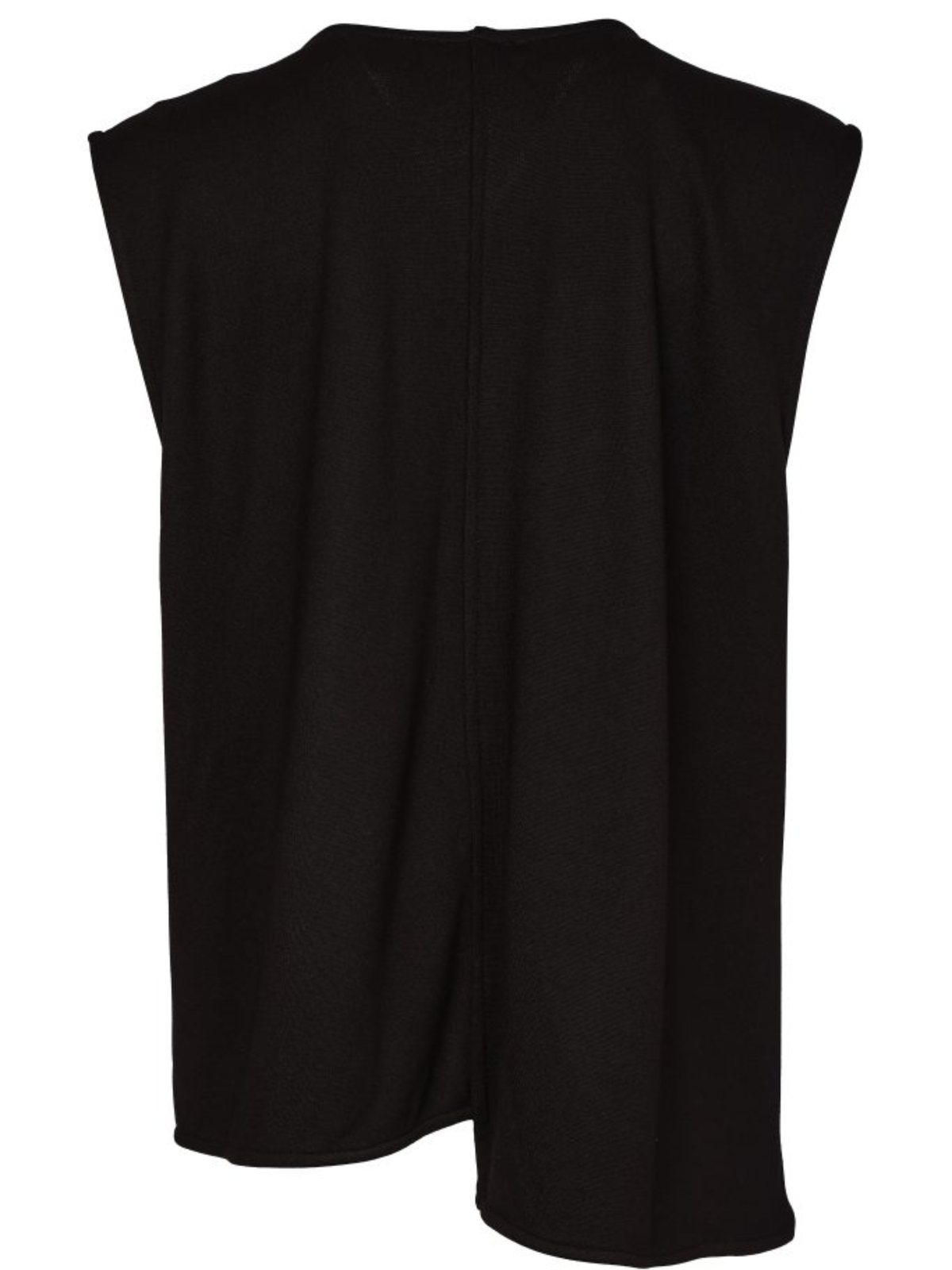 Naya NAW26 186 Leatherette Panel Waistcoat with asymmetric front, ring detail and contrast fabric panel