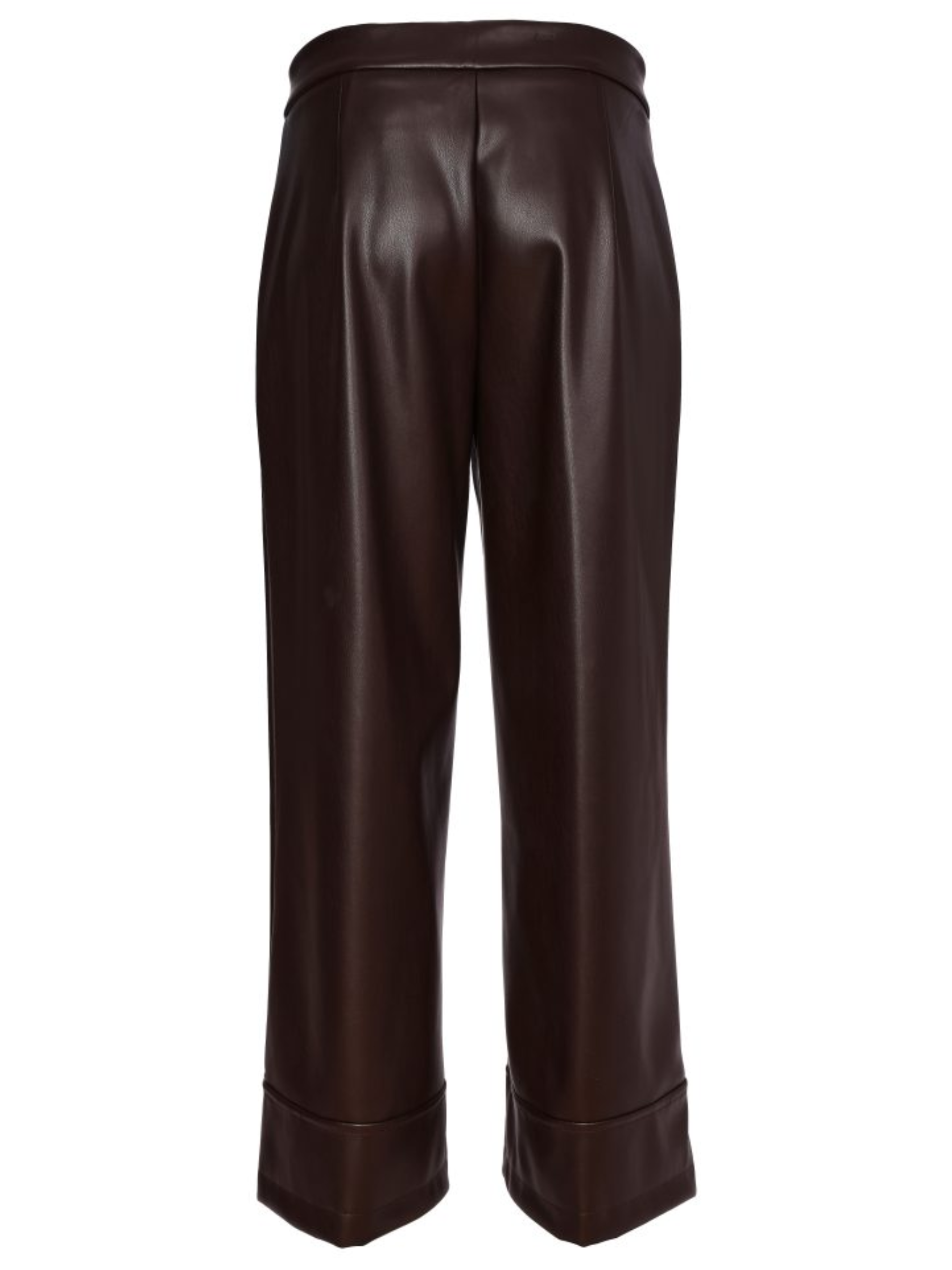 Naya NAW26 296 Leatherette Wide Leg Trouser with relaxed wide-leg silhouette and smooth leatherette finish