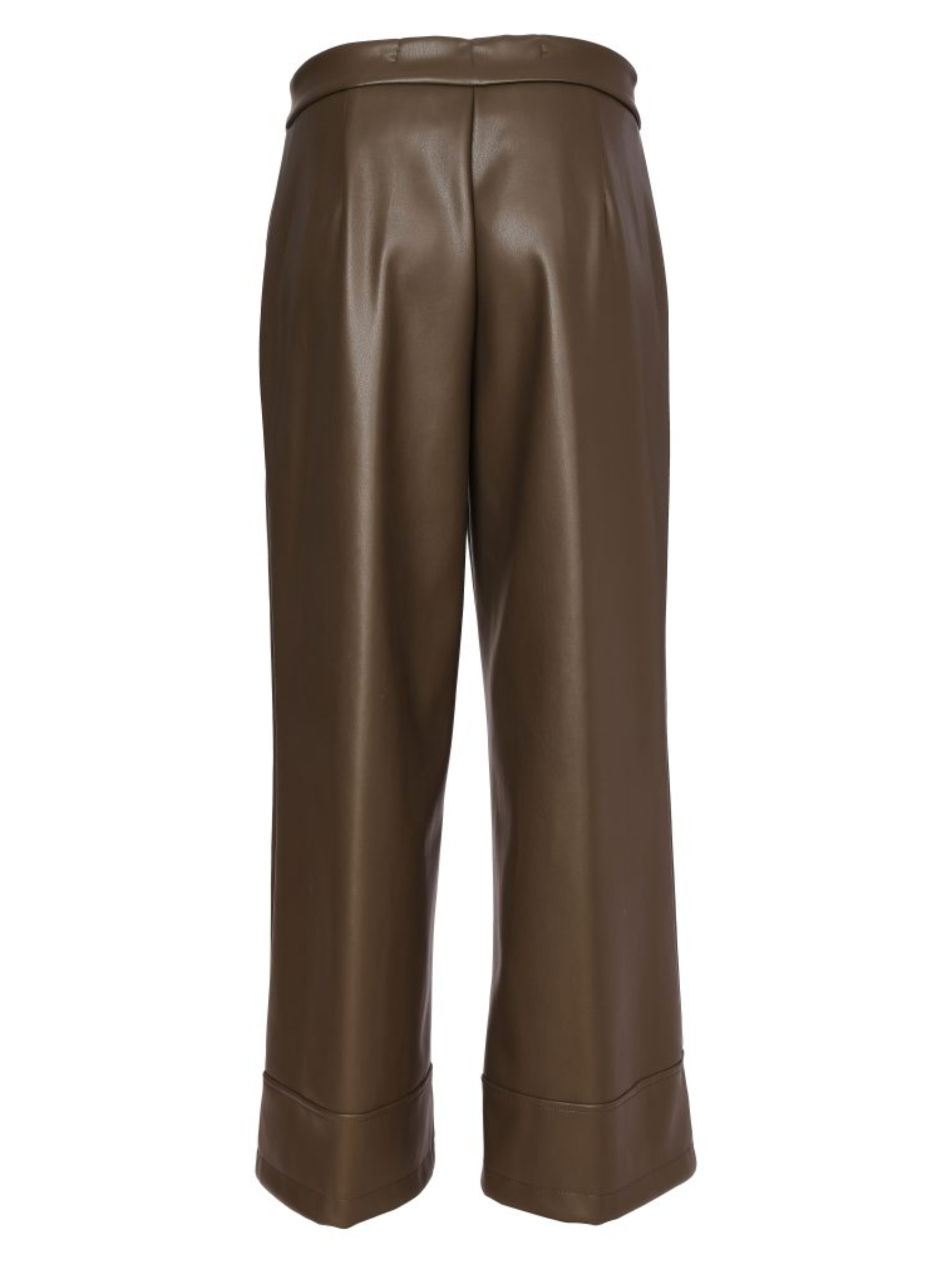 Naya NAW26 296 Leatherette Wide Leg Trouser with relaxed wide-leg silhouette and smooth leatherette finish